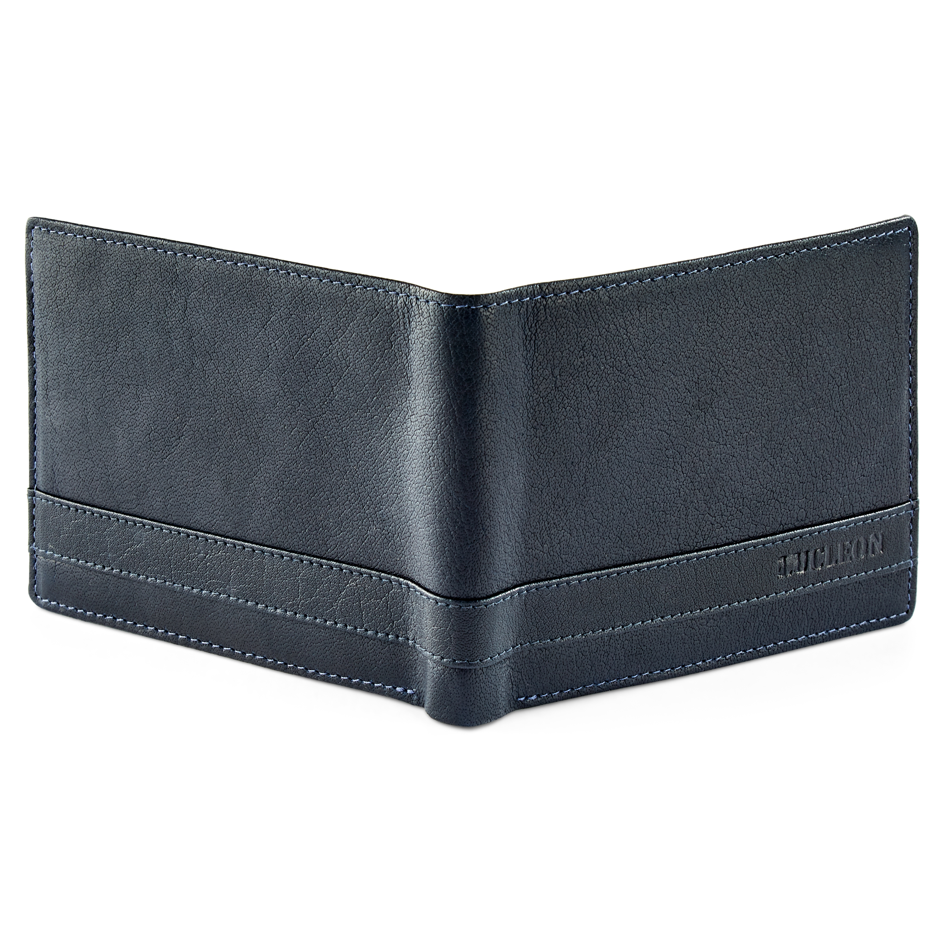 Cartera de cuero de lujo azul marino RFID Montreal - 5