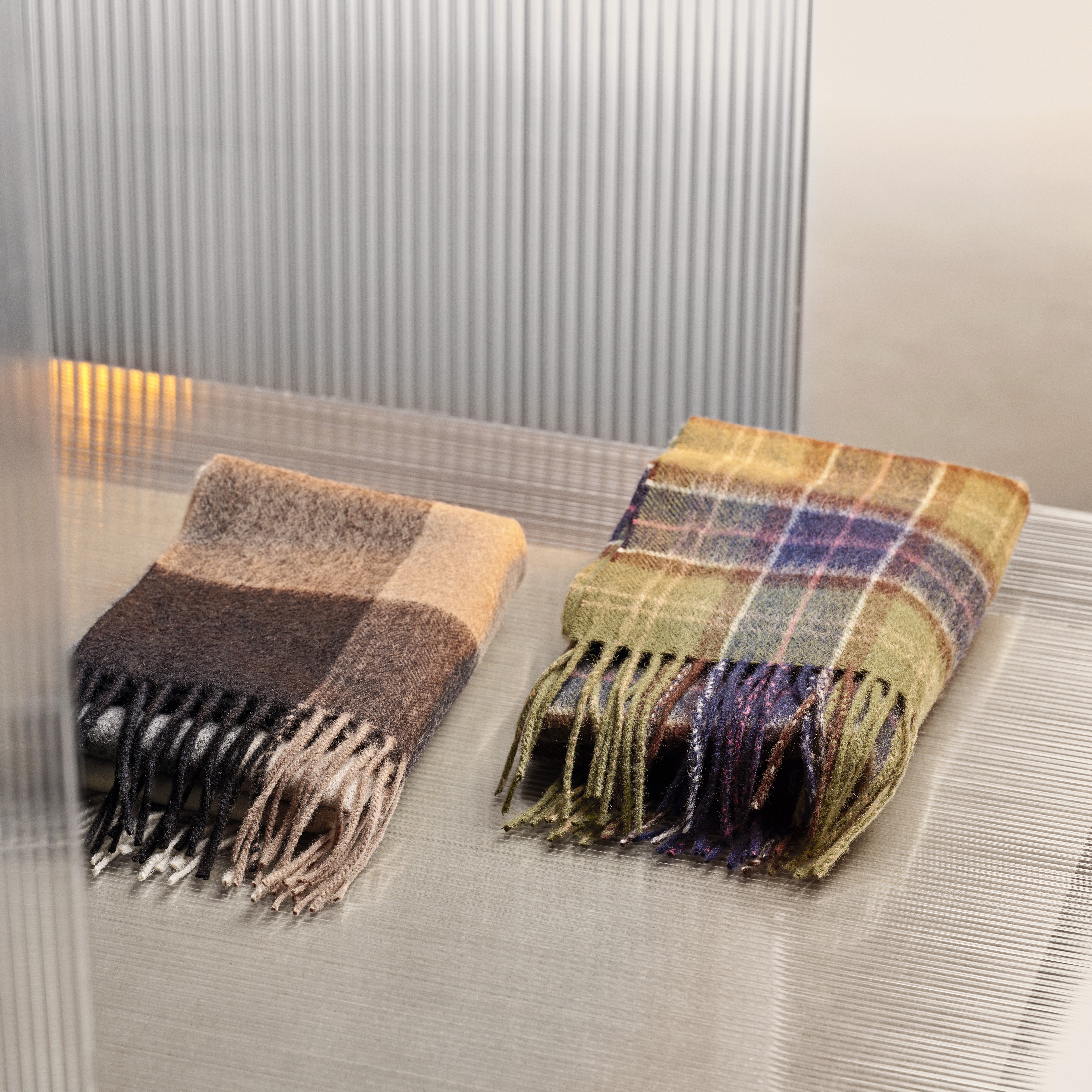 Highlands | Grøn & Blå Ternet Hunting Uldtørklæde - 3