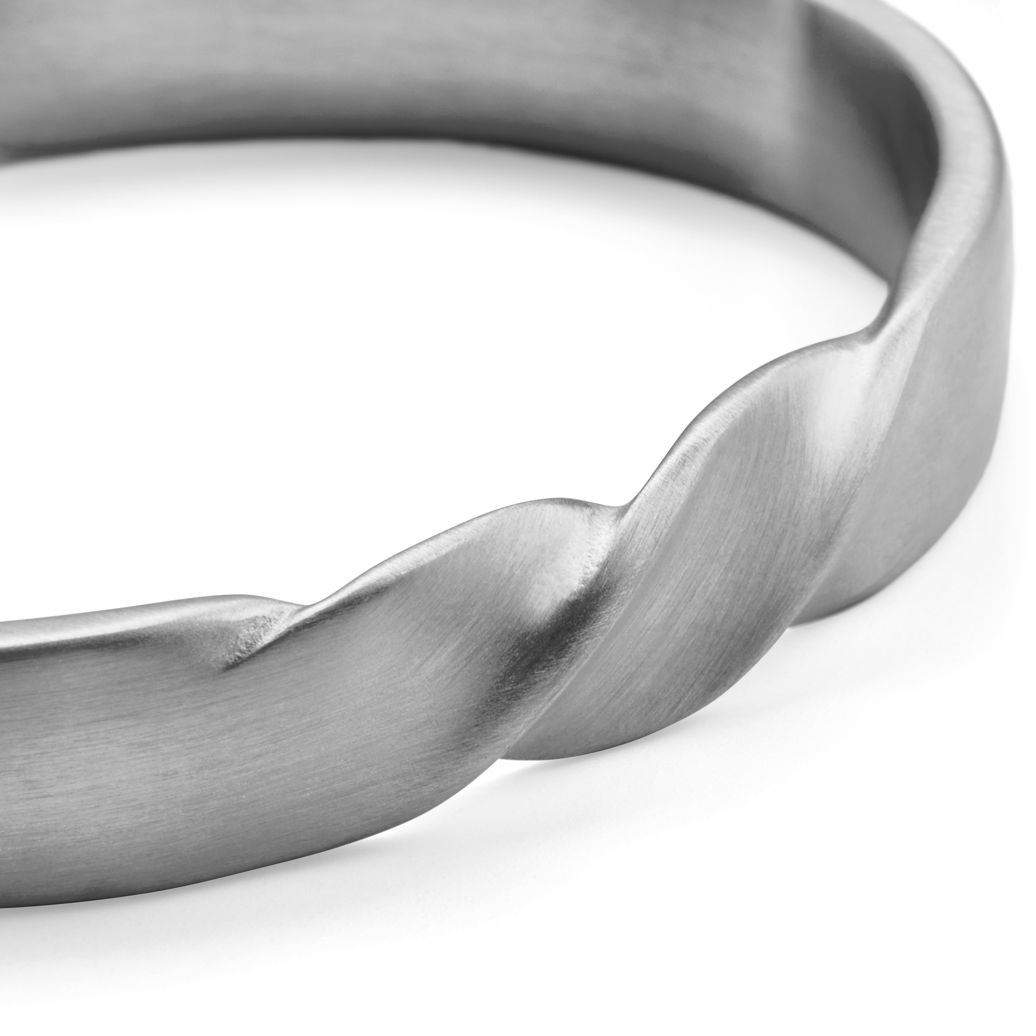 Evan Messiah Silverfärgat Vridet Manschettarmband - 2