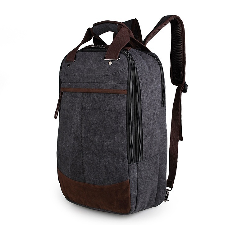 Stor Blå Kanvas Ryggsekk - 4