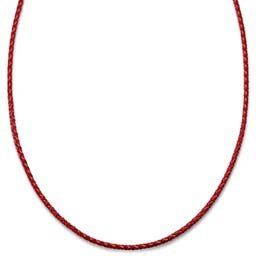 Tenvis | 1/8" (3 mm) Red Leather Necklace