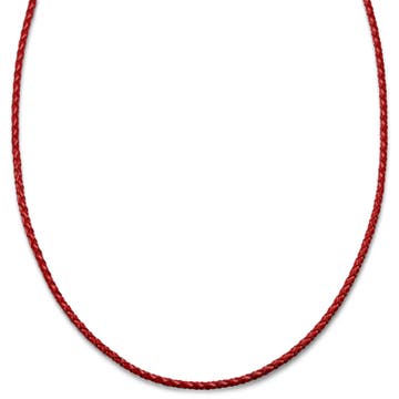 Tenvis | 3 mm Red Leather Necklace