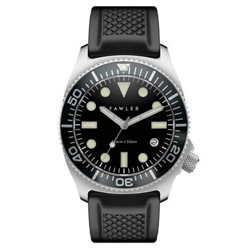 Alon | Černé potápěčské hodinky z nerezové oceli