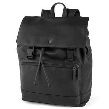 Oxford | Simple Black Leather Backpack