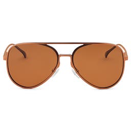 Bronze polarisierte Pilotenbrille