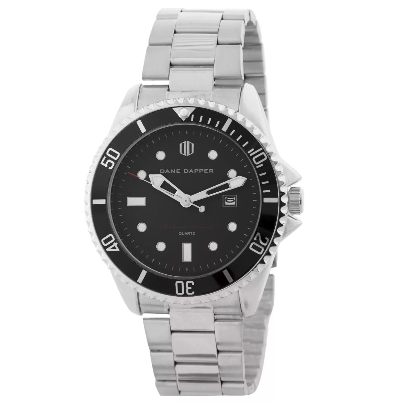 Klassisk Onyks Mariner Ur & Impeccable Armbånd & Kunstlæder Urkasse - 6 Ure - 6