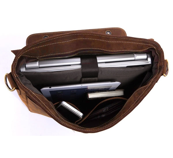 Baiu Mat Brun Lædertaske - 4