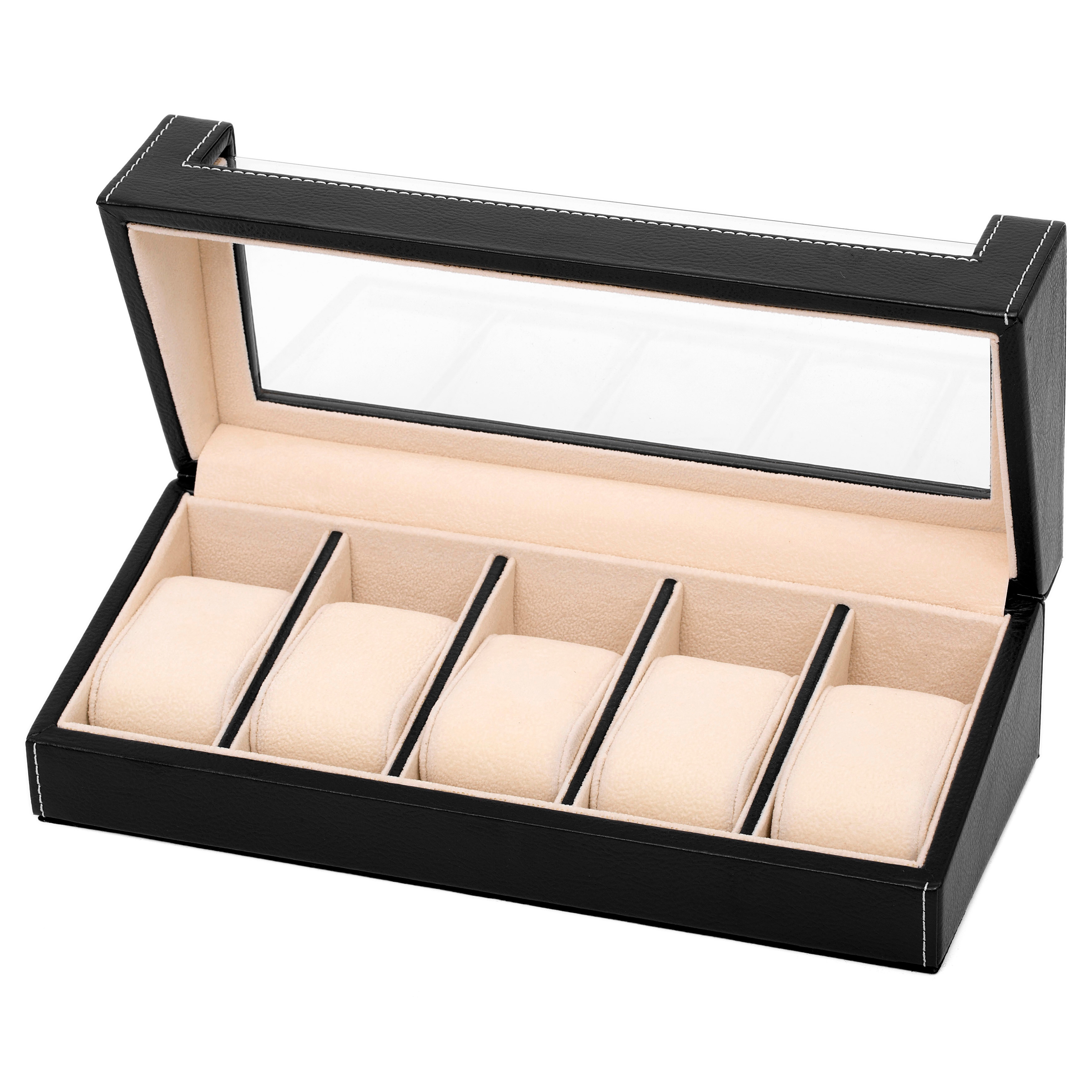 Sort Mini Urkasse i Træ - 5 Ure - 2