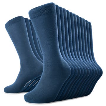 FreeFeel | Set van 12 paar hemelsblauwe bamboe sokken FreeFeel | Set van 12 paar hemelsblauwe bamboe sokken