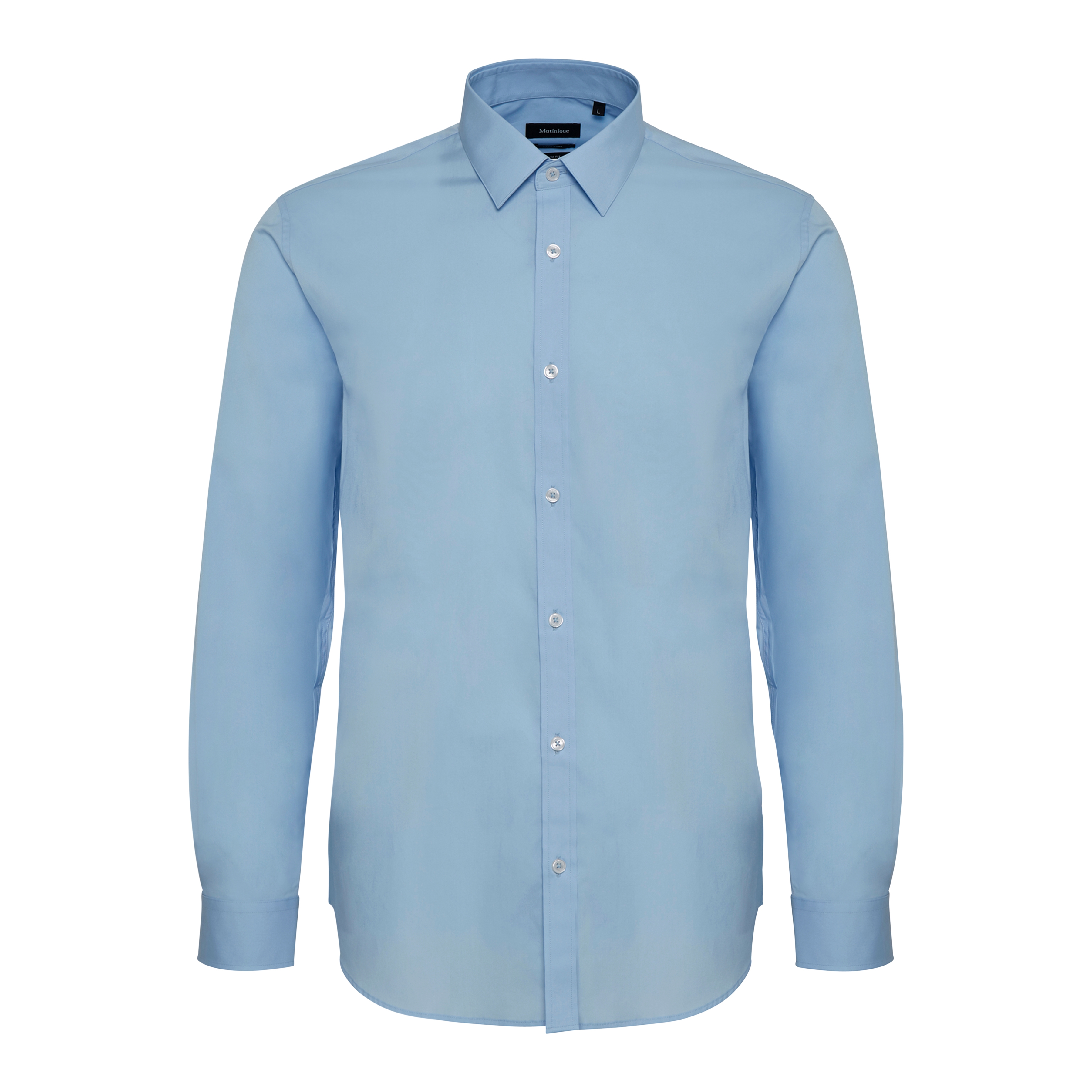 Robo Stretch Poplin Blue Shirt  - 1