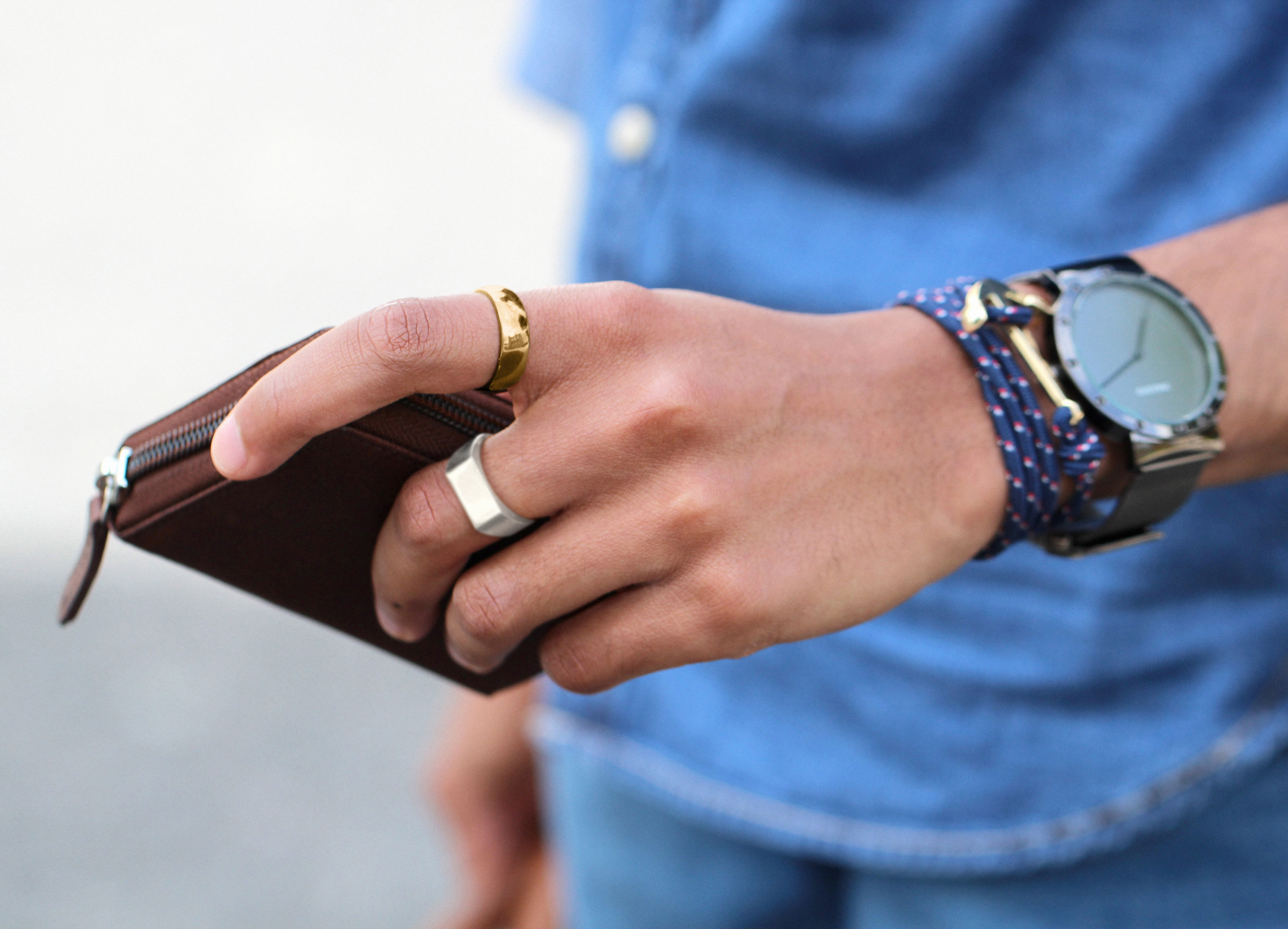 Paprastas aukso spalvos nerūdijančio plieno žiedas - 6