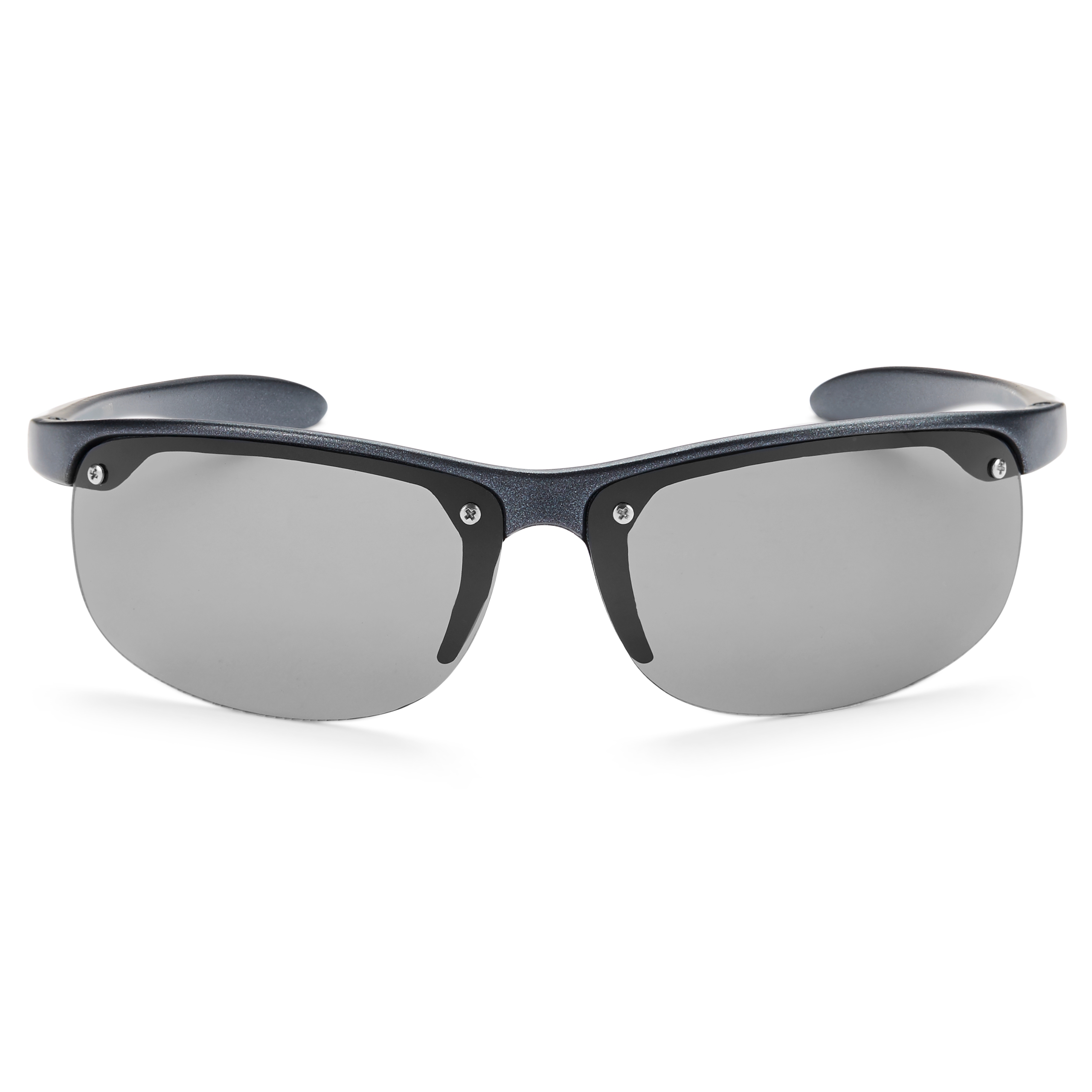 Gunmetal & Røgfarvede Wraparound Sportssolbriller - 1