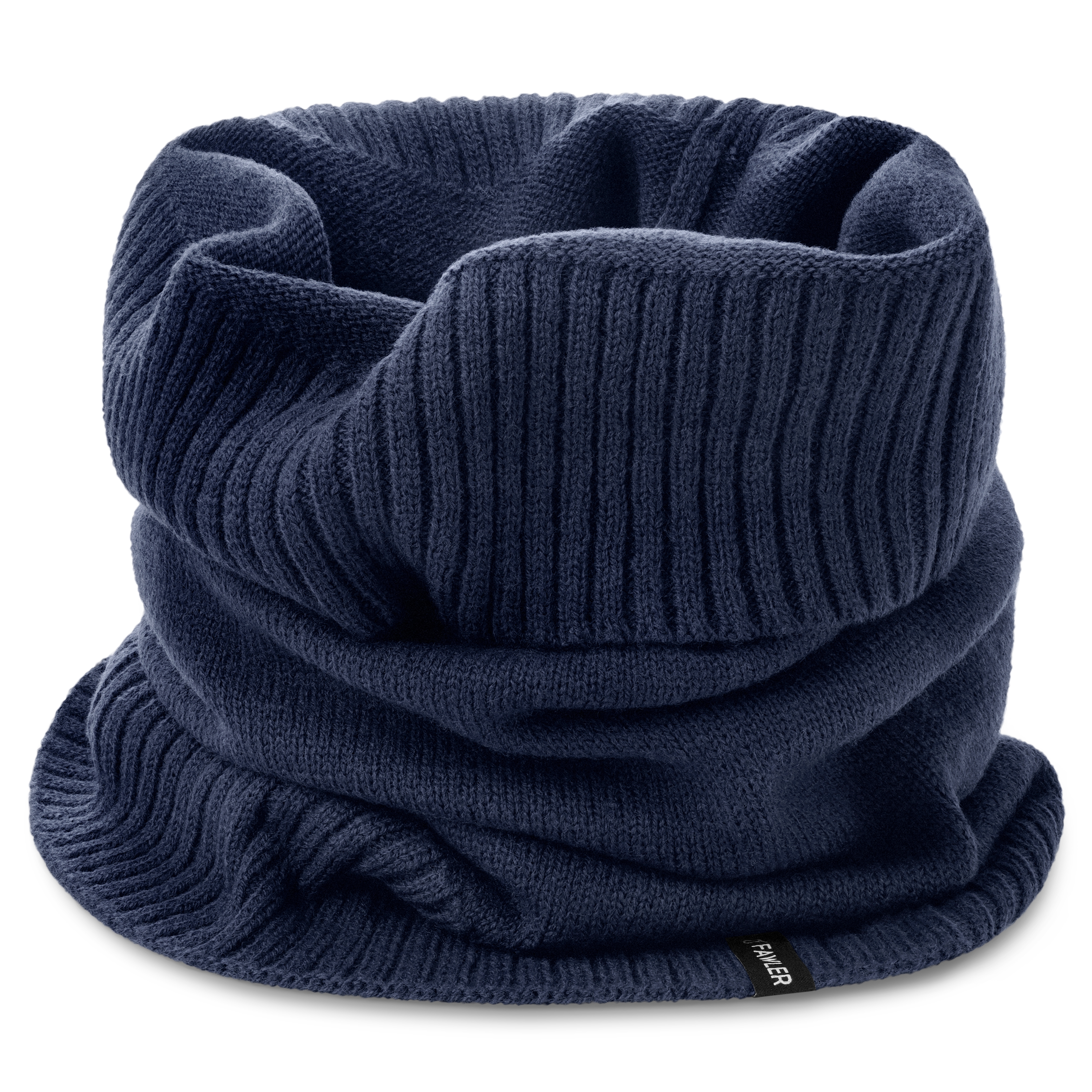 Kaleb | Μπλε Μαρέν Merino Kane Κασκόλ Σωλήνας