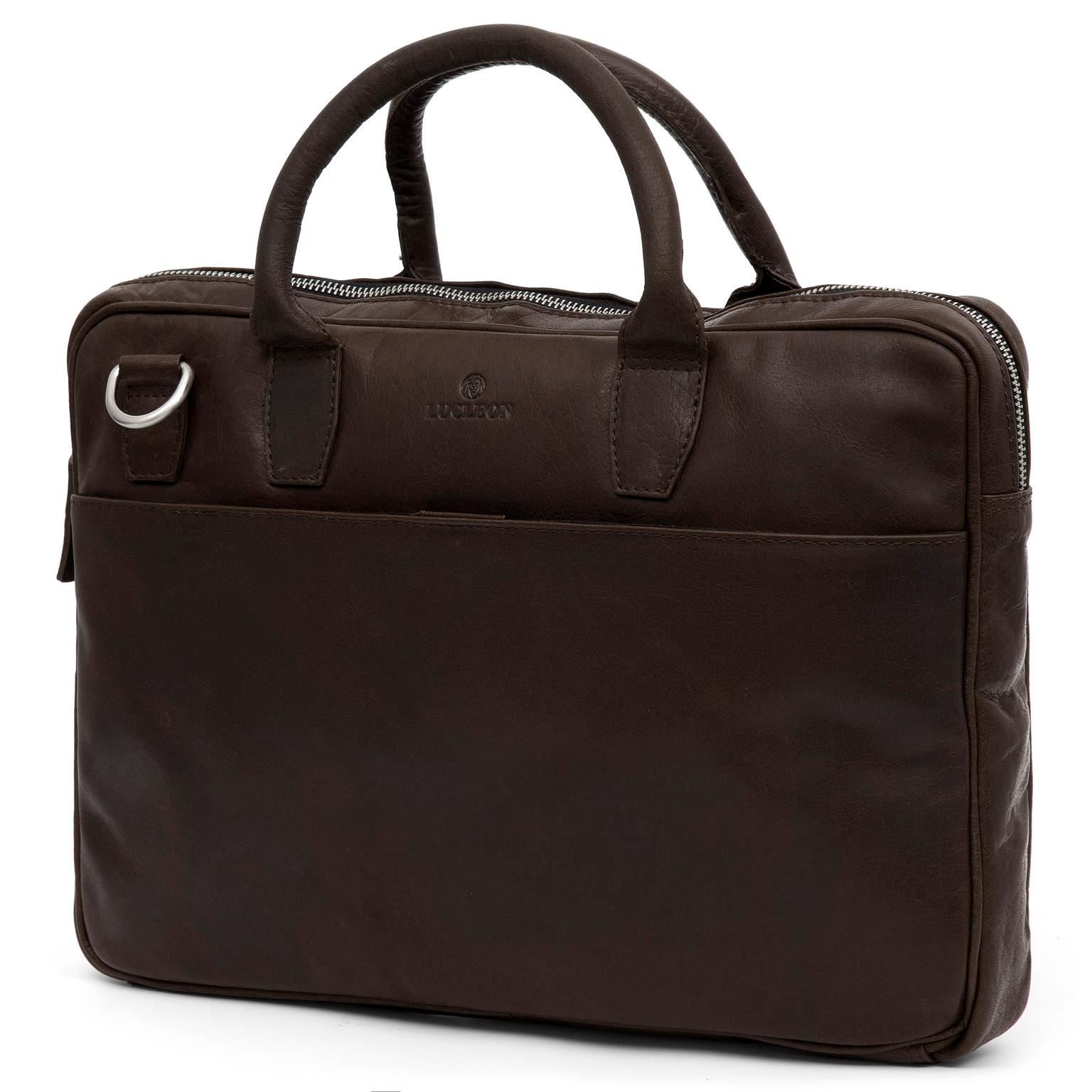 Montreal Dunne 13" Executive Bruine Leren Tas Montreal Dunne 13" Executive Bruine Leren Tas