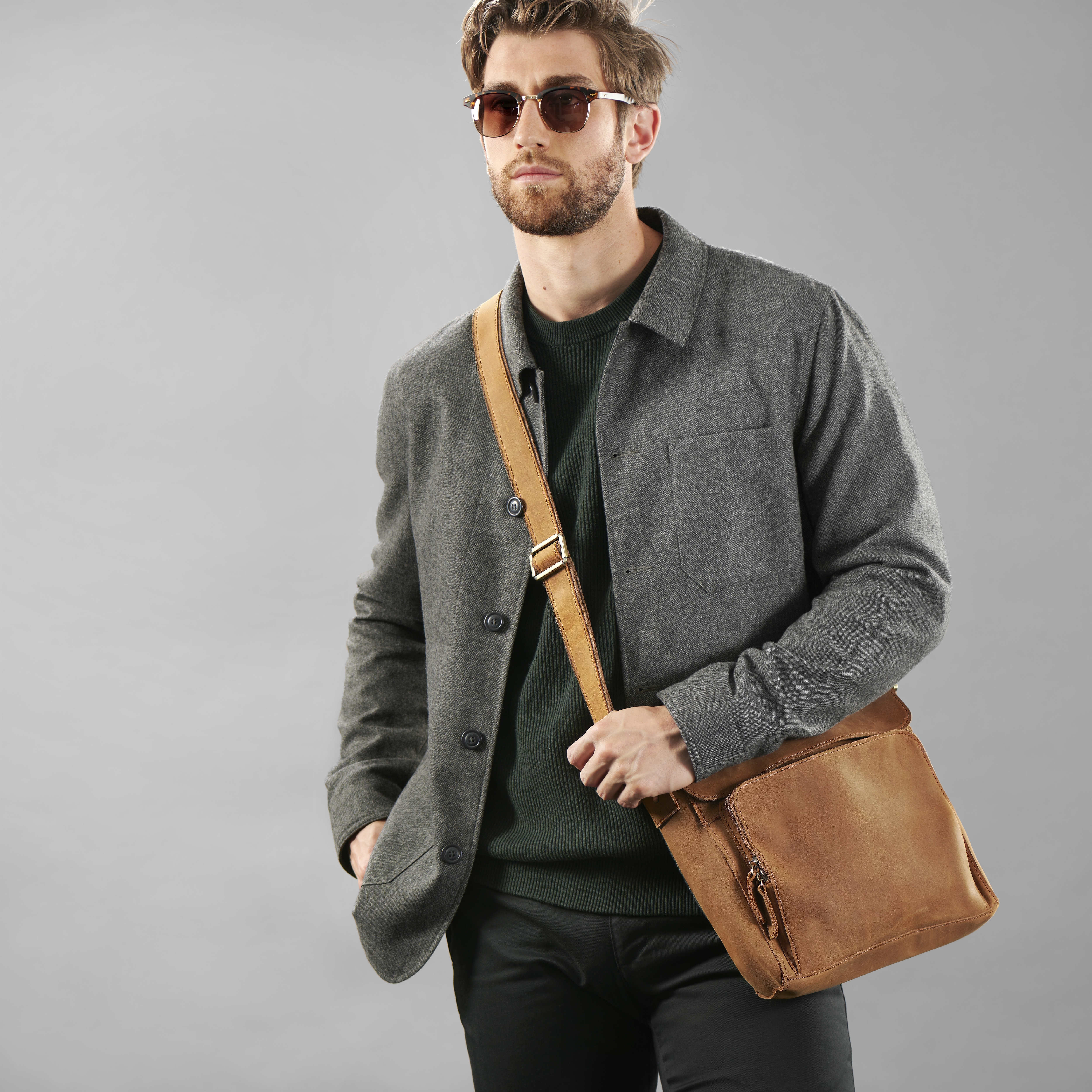 Tzika Brun Läderväska - 3