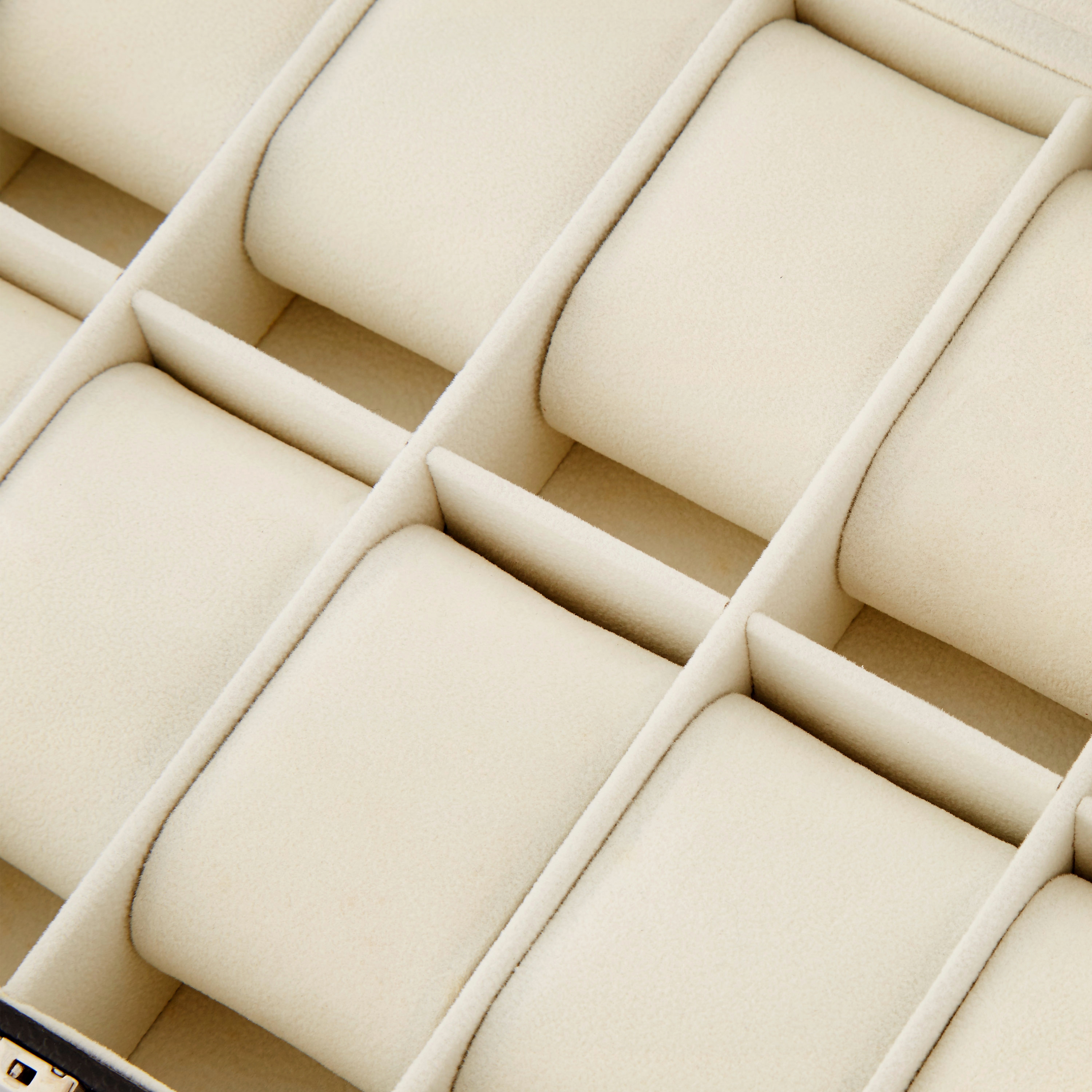 Zwarte Snakeskin Horlogedoos - 12 Horloges - 6