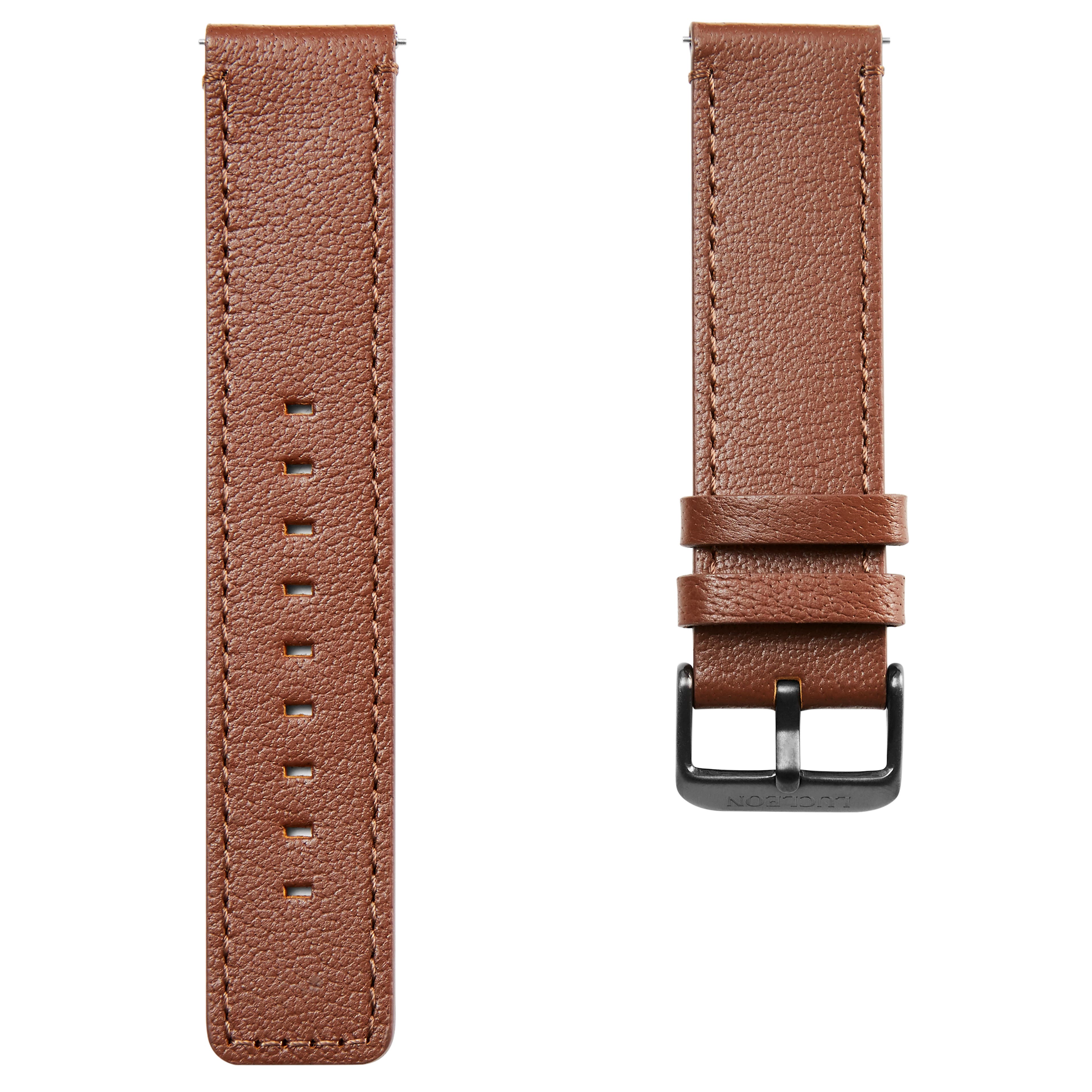 Tan Leather Watch Strap with Black Buckle