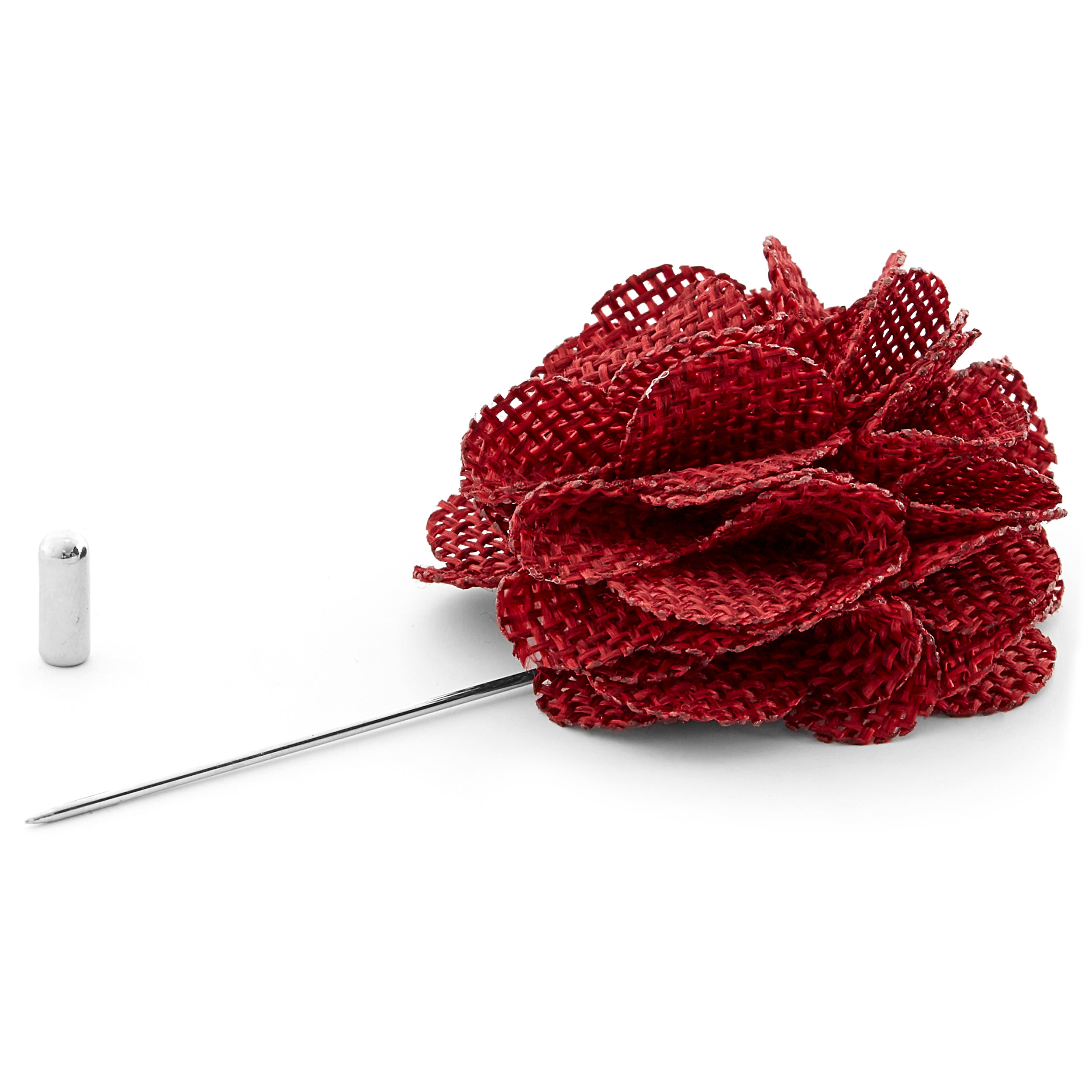 Mörkröd Blomma Kavajnål - 2