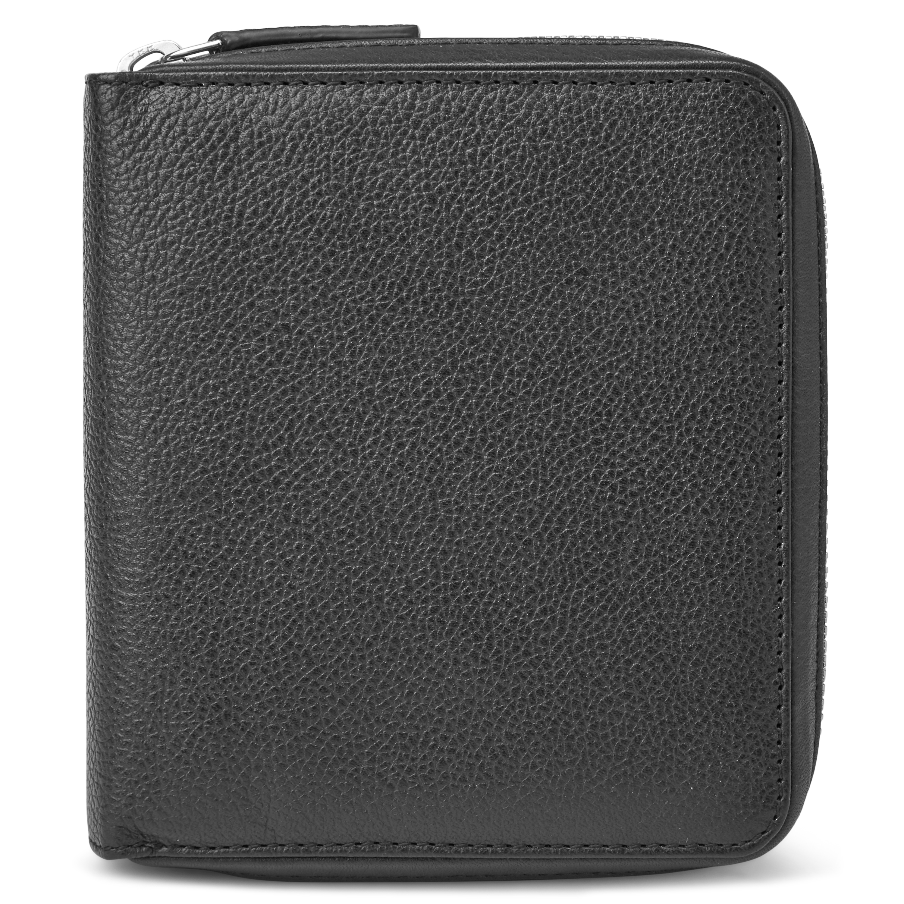 Black XL RFID-Blocking Leather Card Holder - 6