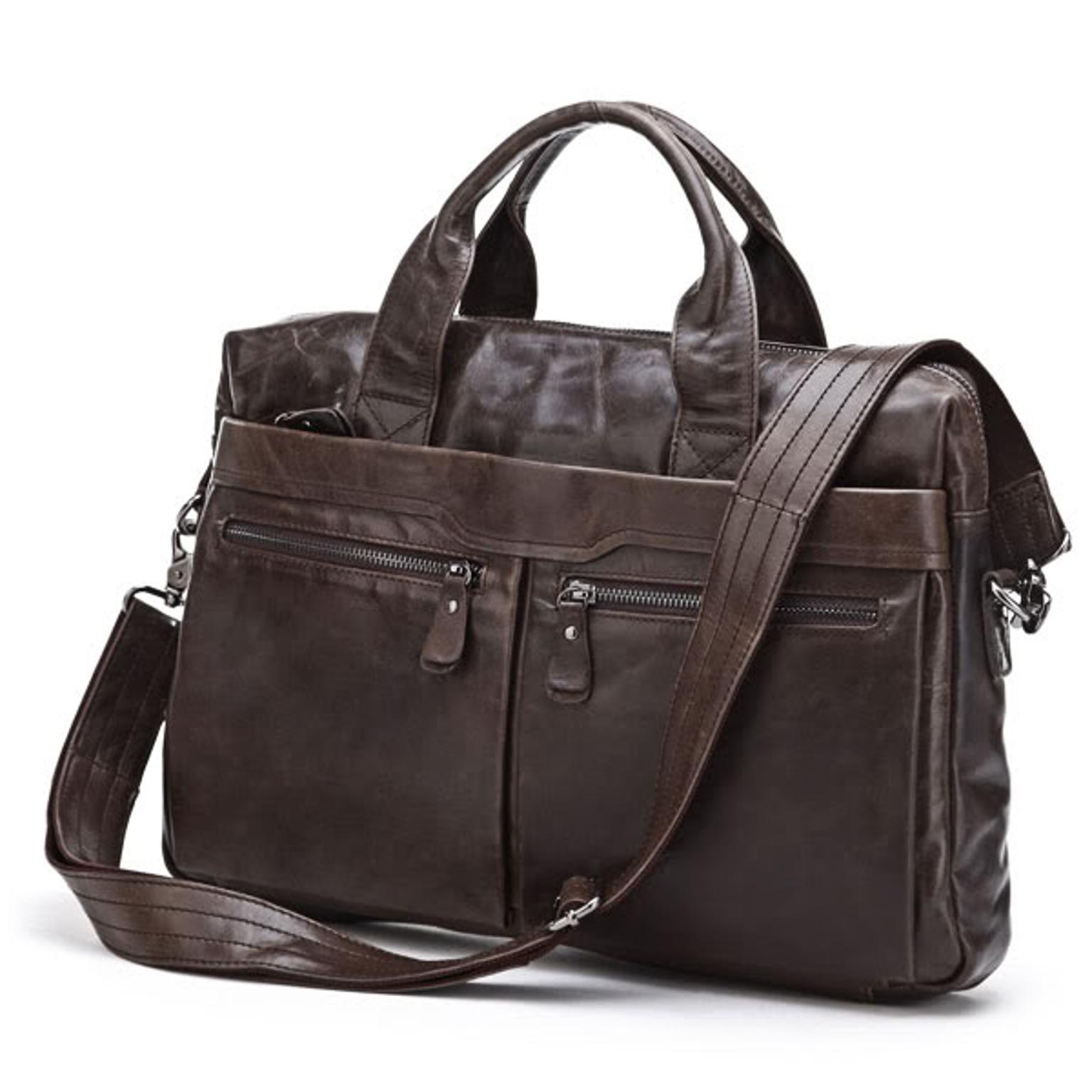 Sac en cuir marron pour ordinateur portable Mark Sac en cuir marron pour ordinateur portable Mark
