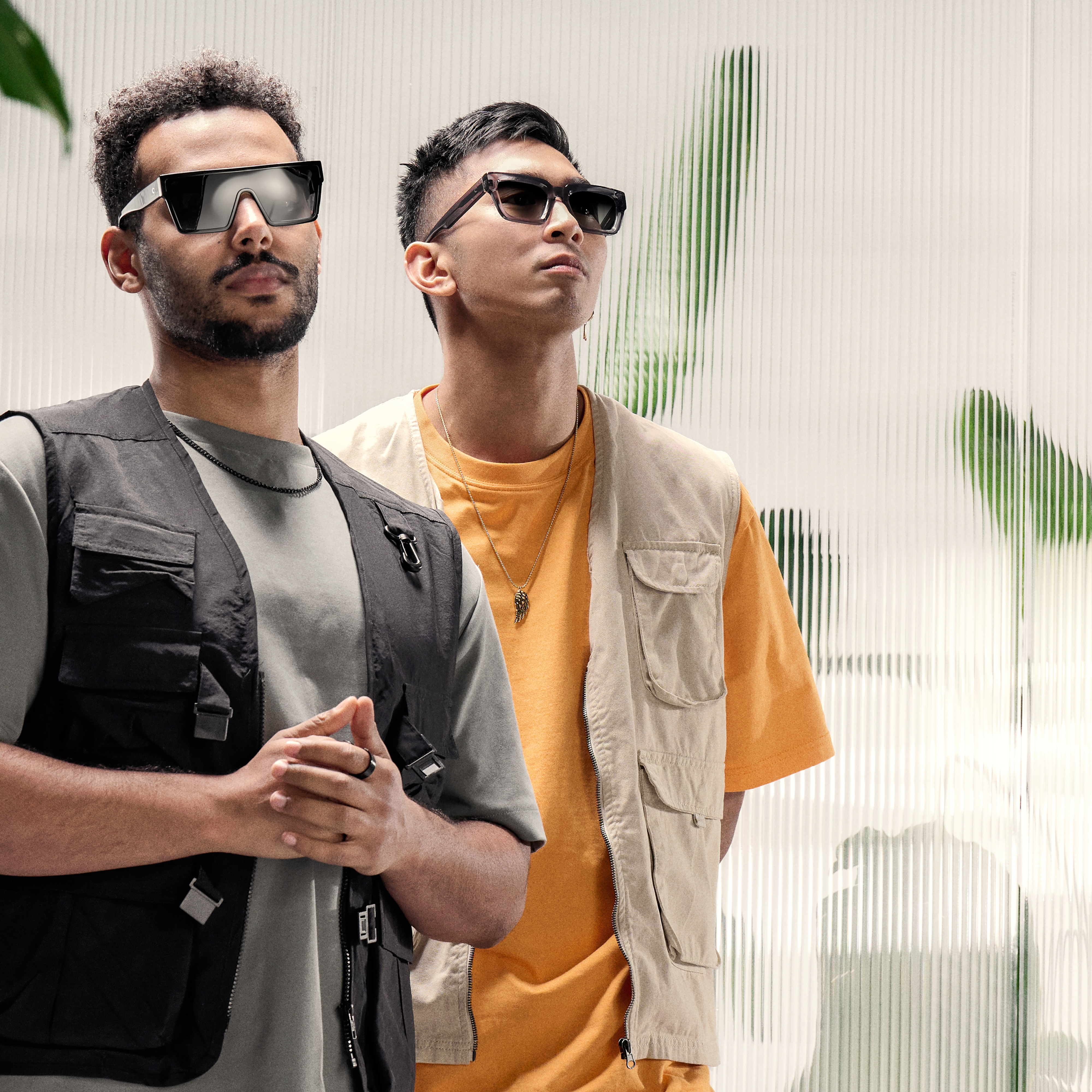 Occasus | Translucent Light Grey Square Polarised Sunglasses - 5