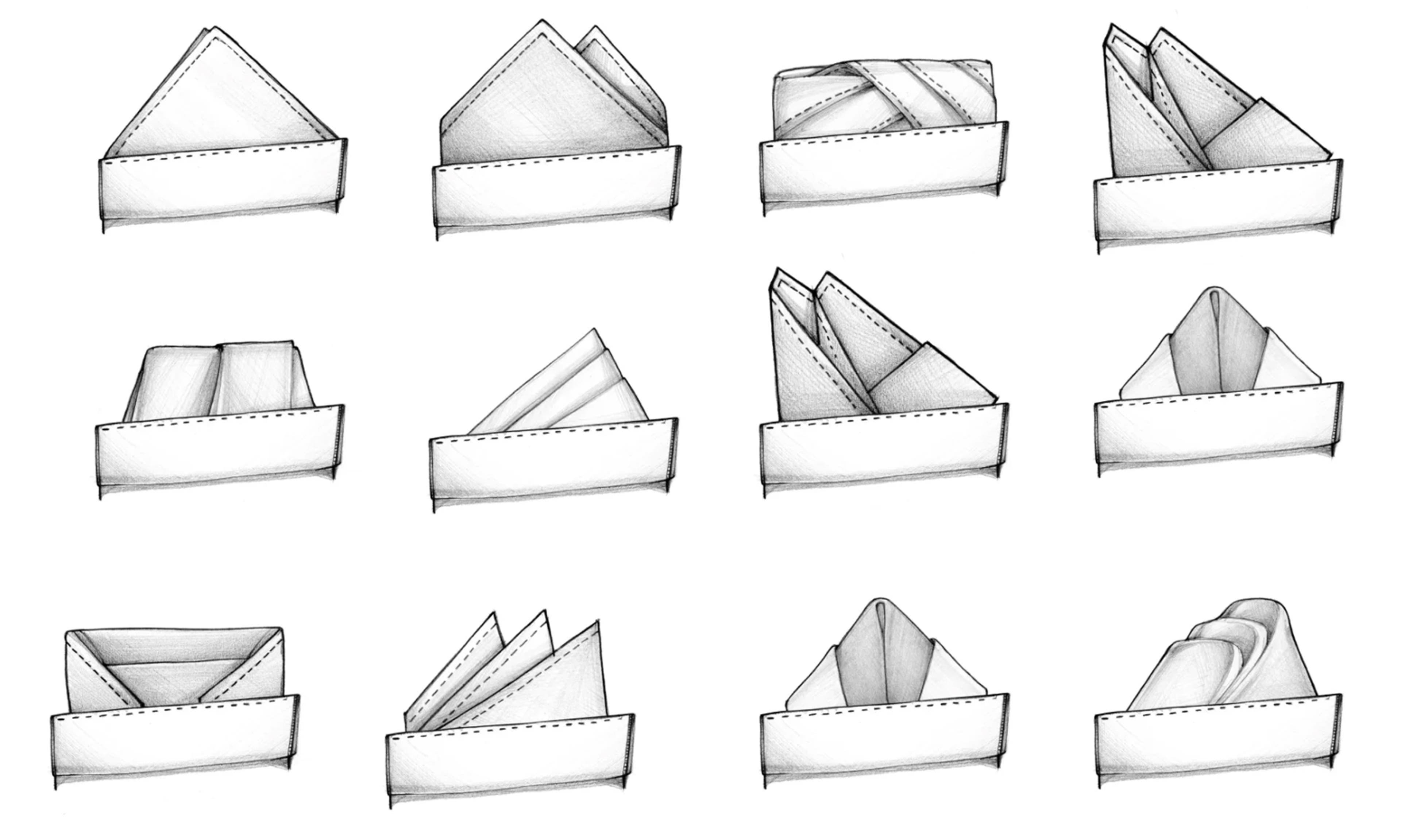 52 Τρόποι Διπλώματος Τετράγωνου Μαντηλιού Τσέπης