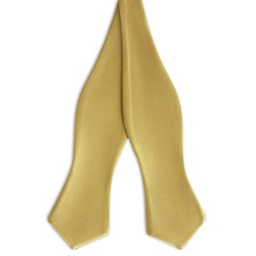 Mustard Yellow Self-Tie Satin Diamond Tip Bow Tie Mustard Yellow Self-Tie Satin Diamond Tip Bow Tie