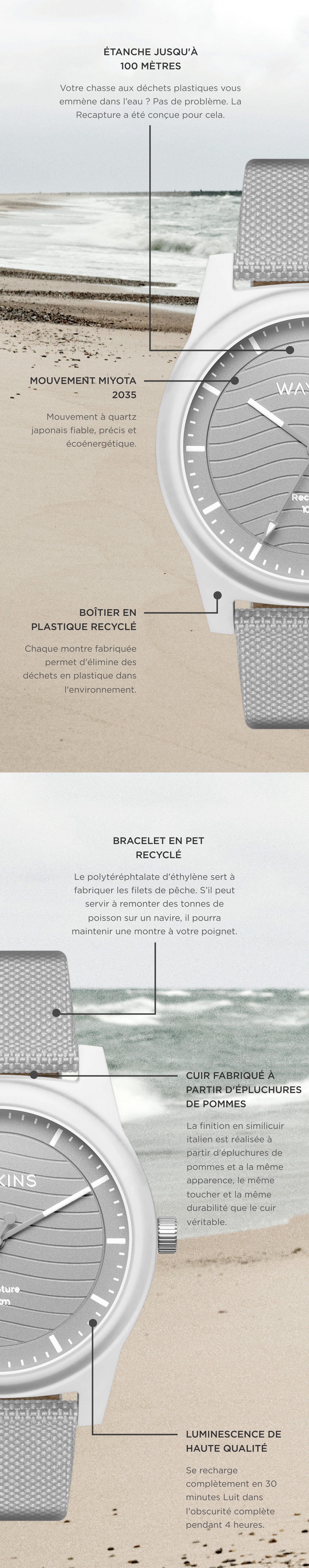 Montre plastique online recyclé