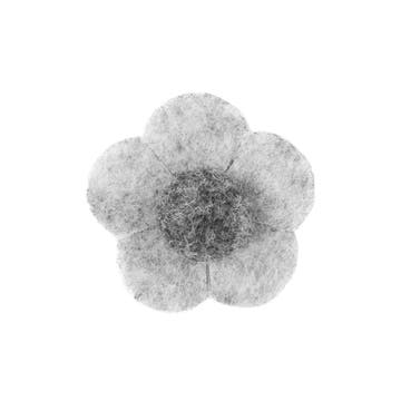 Light & Dark Grey Felt Flower Lapel Pin Light & Dark Grey Felt Flower Lapel Pin