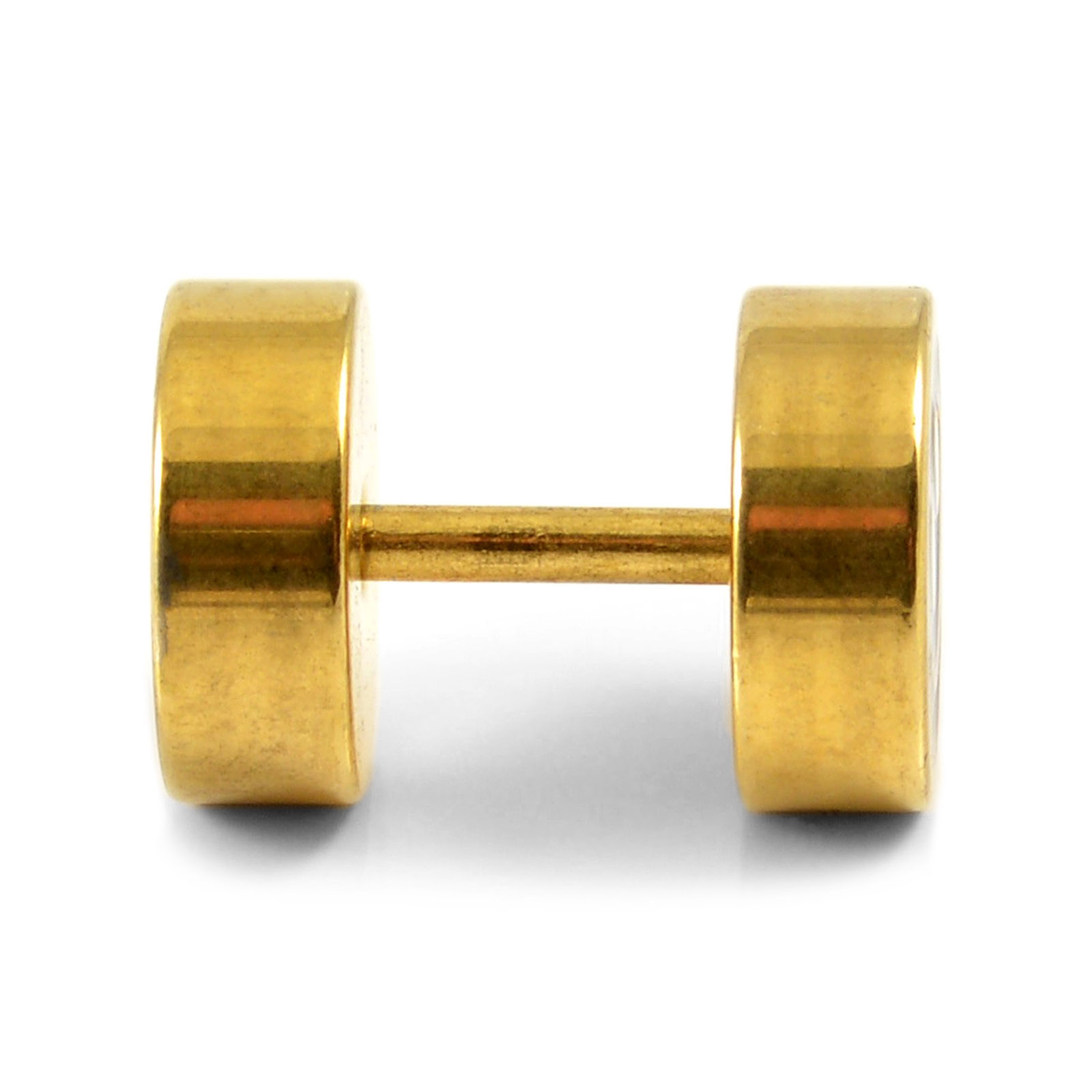 Sentio | 8mm náušnice pecka smajlík z chirurgické oceli zlaté barvy - 2