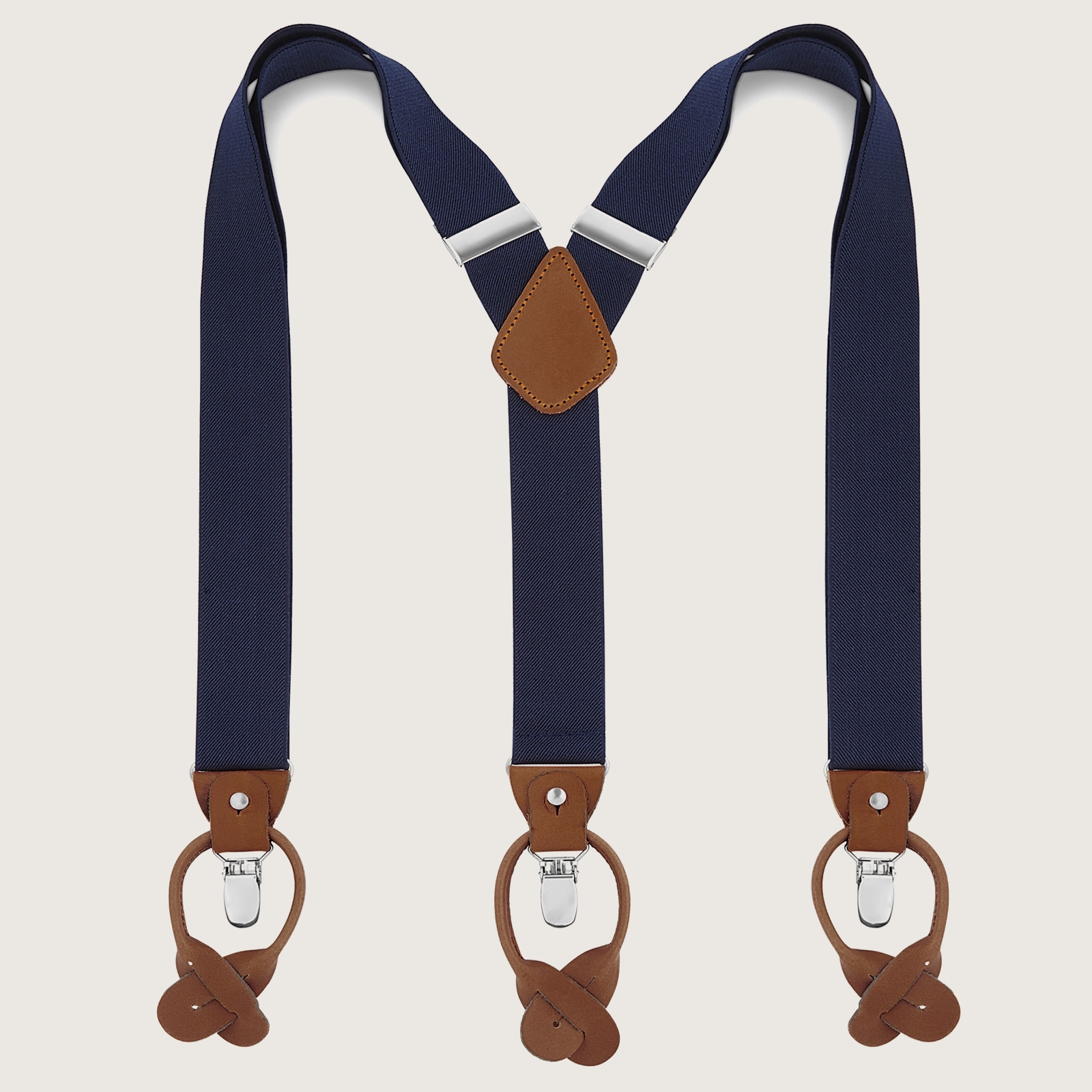 Wide Navy Blue Convertible Braces | In stock! | Trendhim