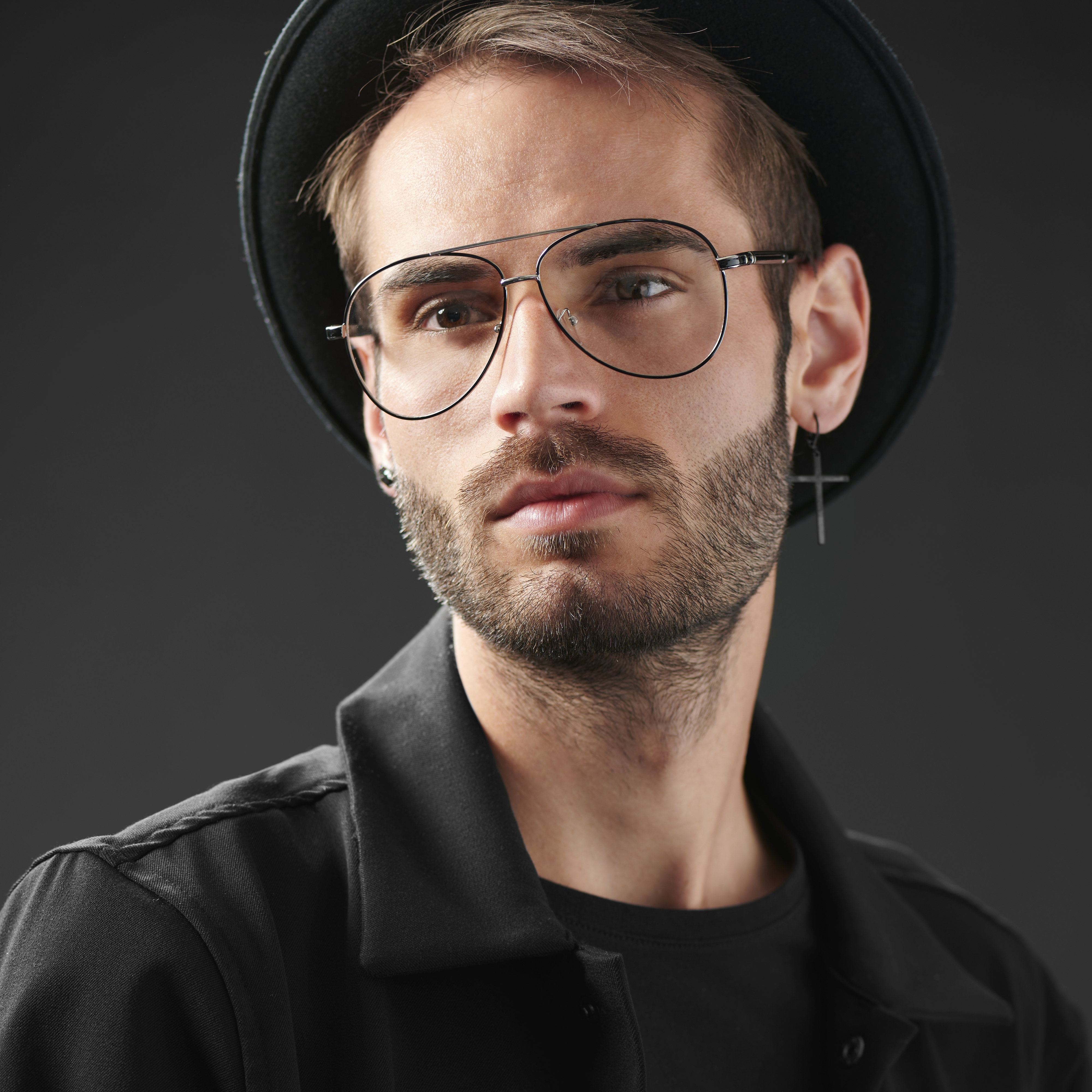 The Professor Silver-Tone & Black Frame Glasses - 4