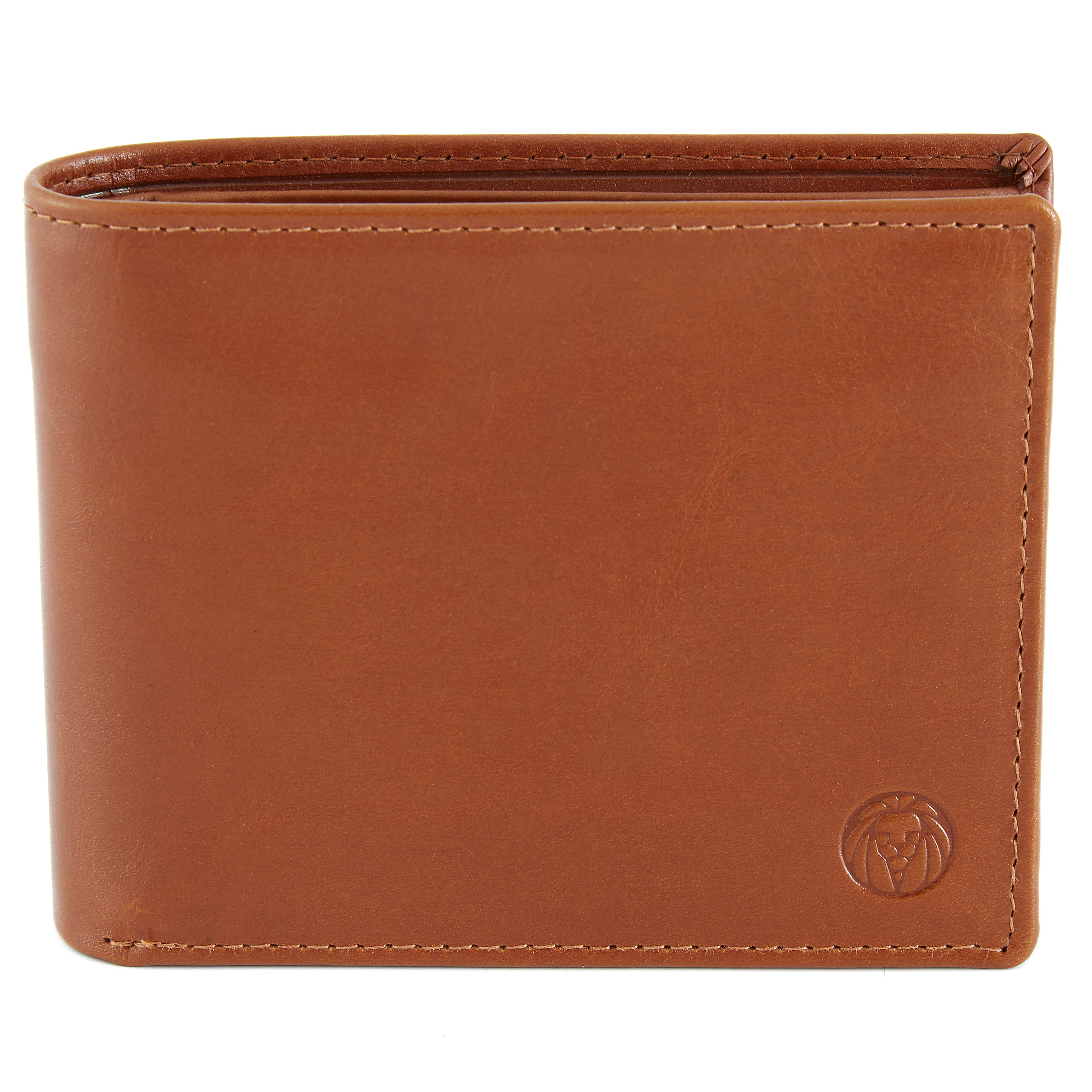 Светлокафяв тройнопрегънат кожен портфейл Jasper  - 3