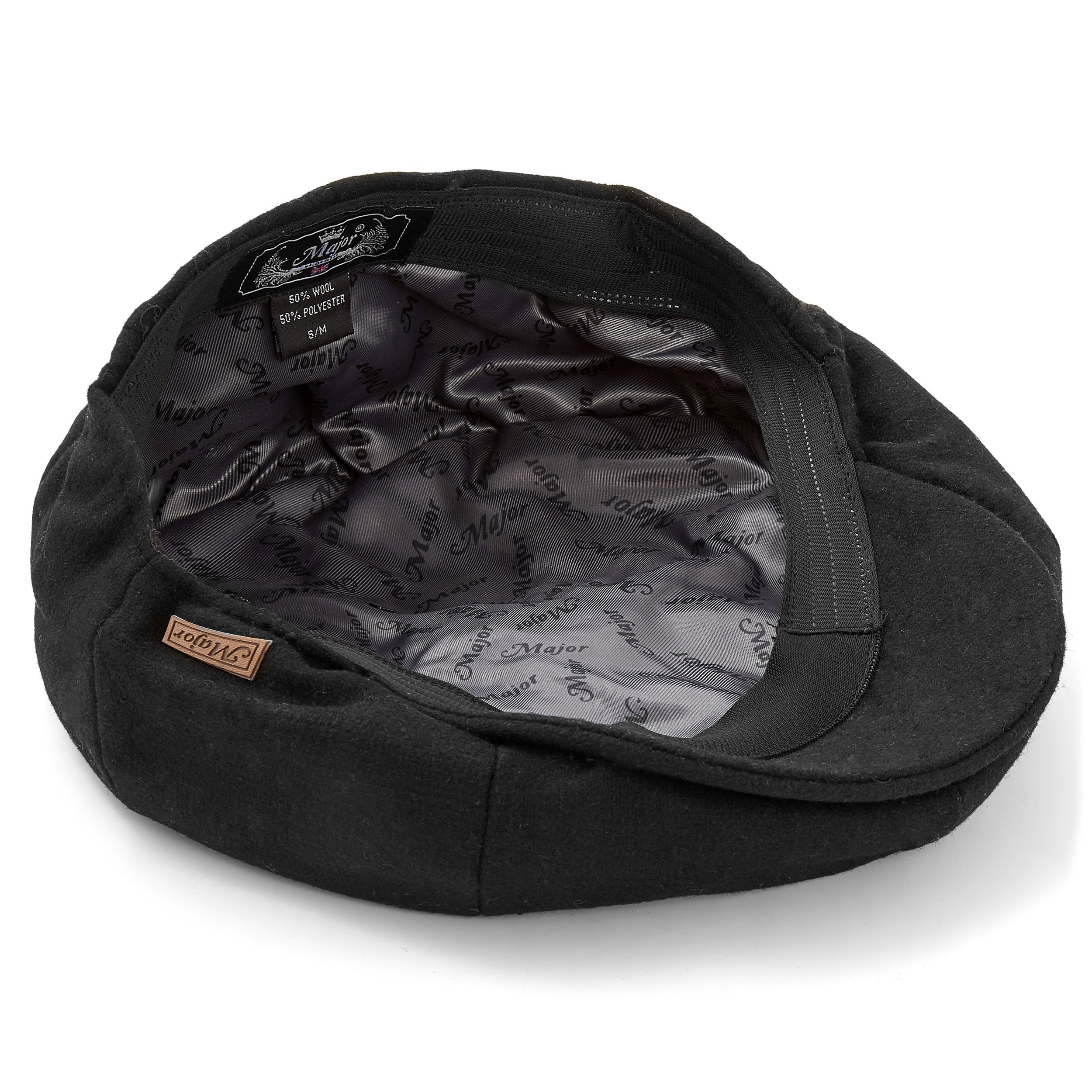 Schwarze Newsboy Ballonmütze - 4