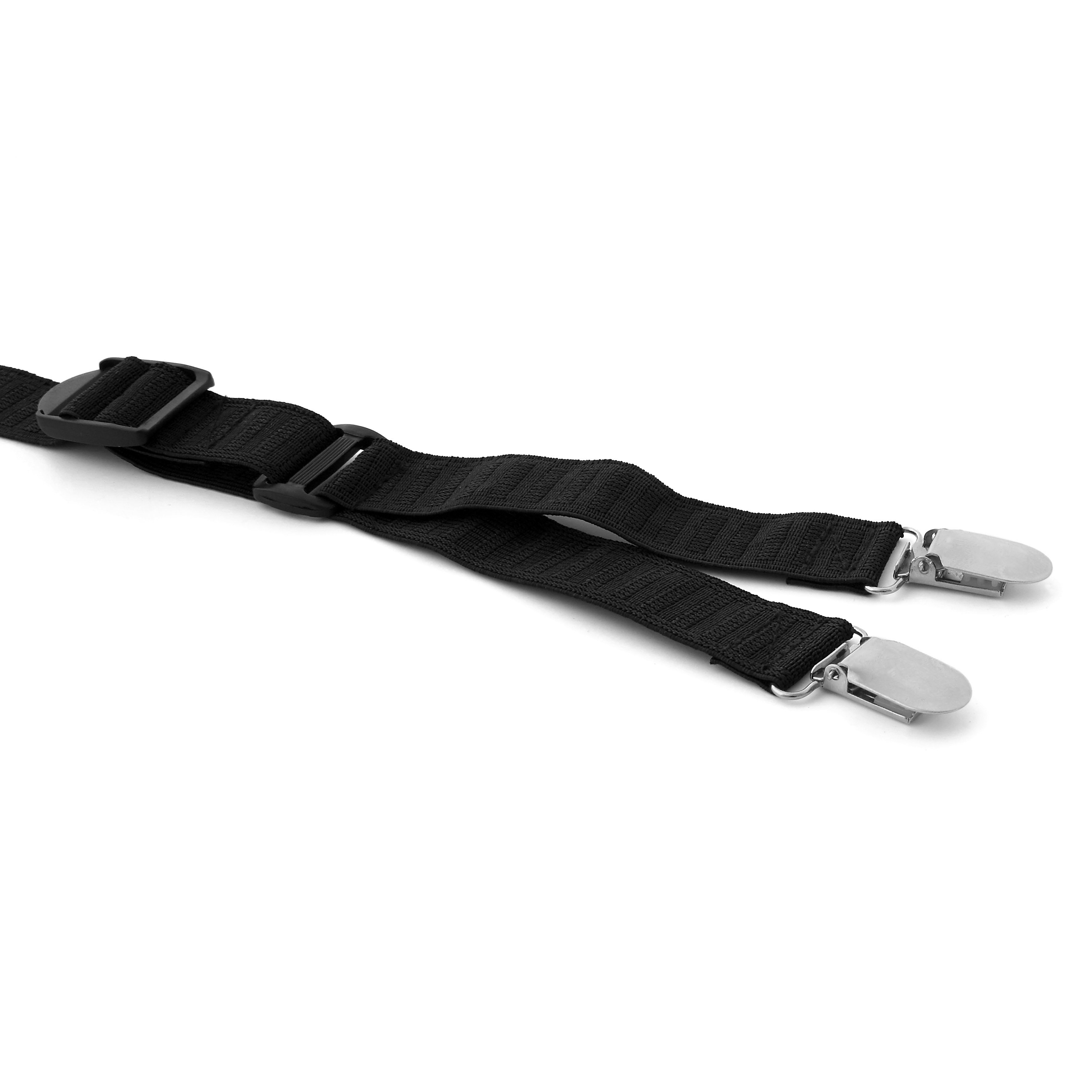 2-Pack Black Y-Style Shirt Garters - 6