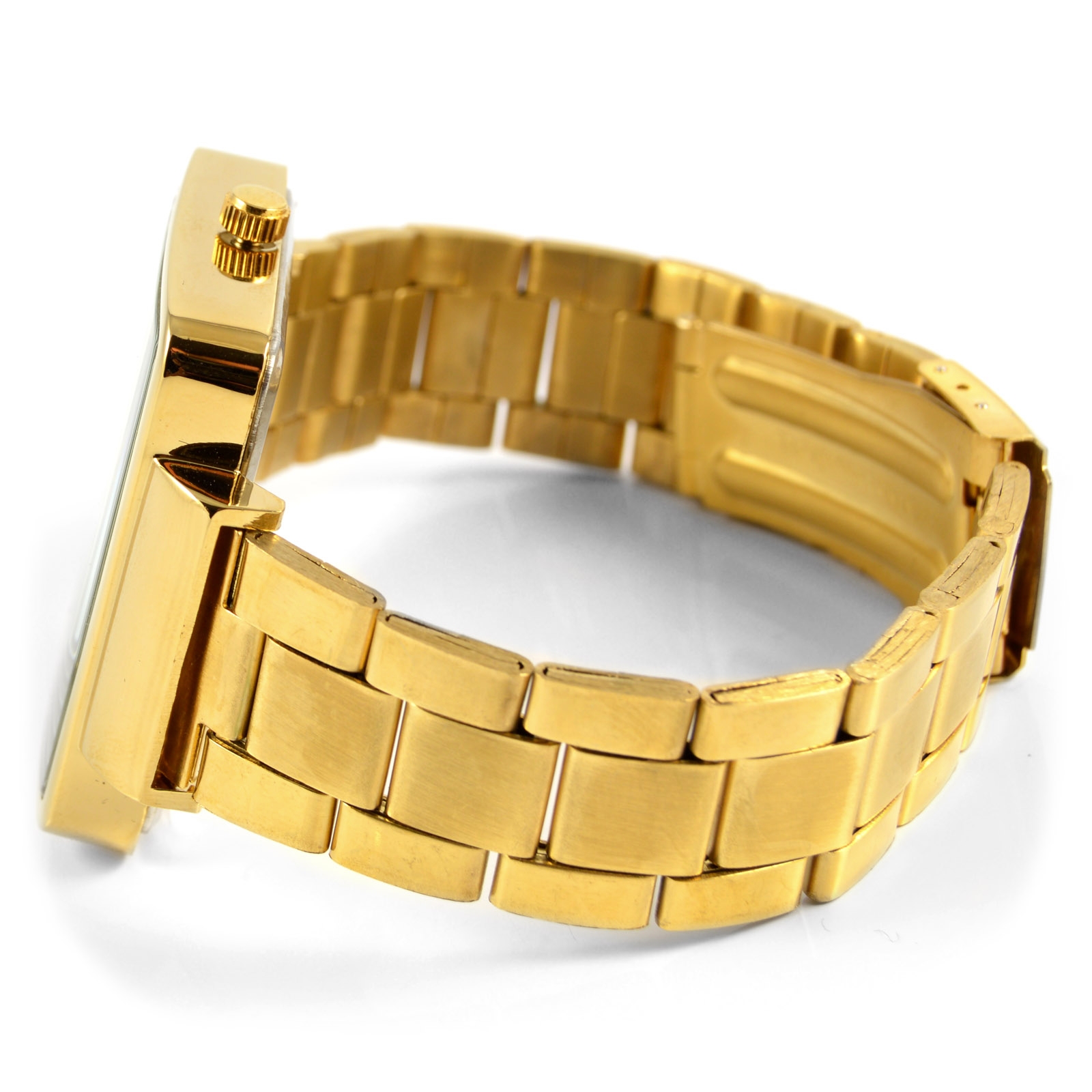 Retro zelta krāsas TV pulkstenis - 4