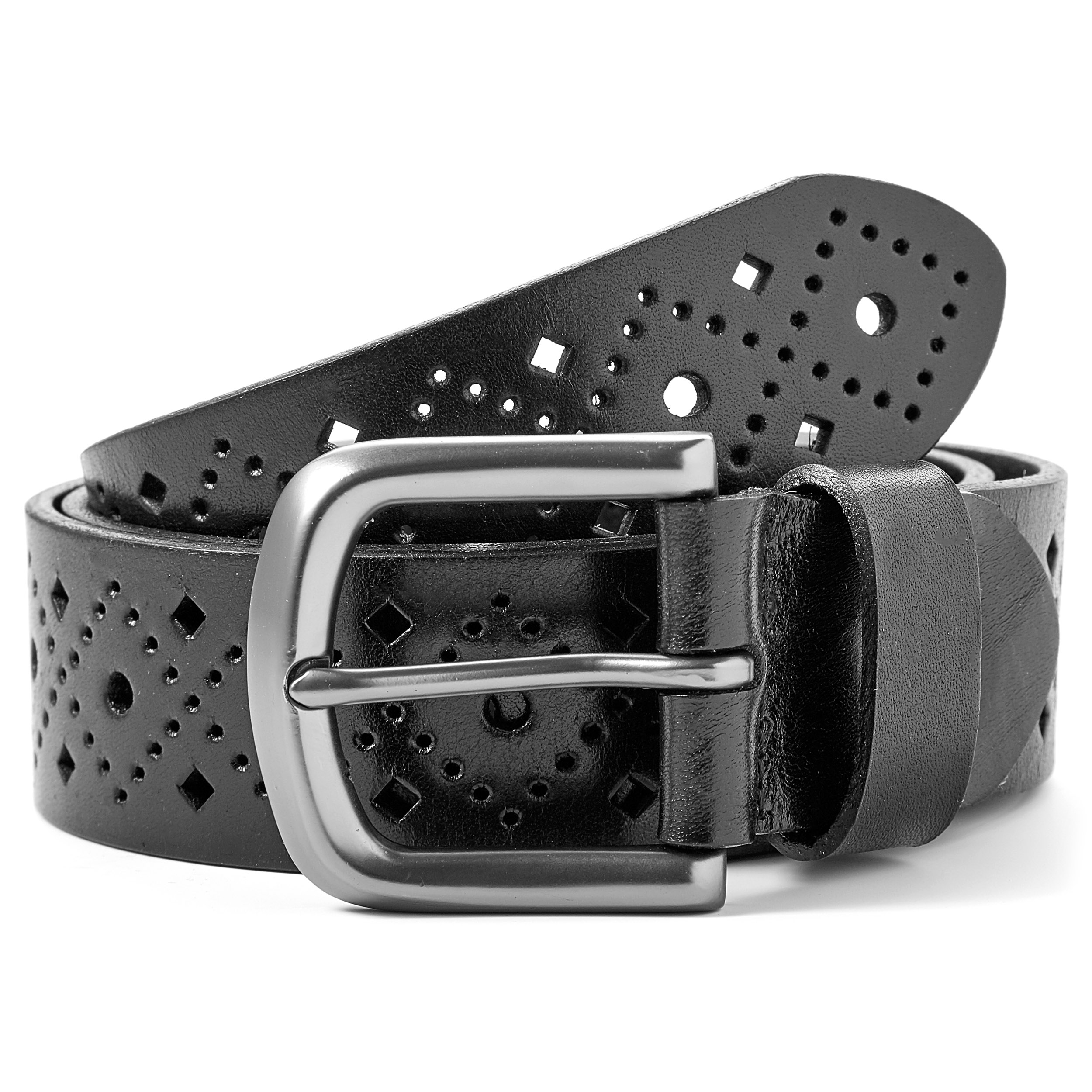 Musta Yksityiskohtainen Texas Vyö - 1