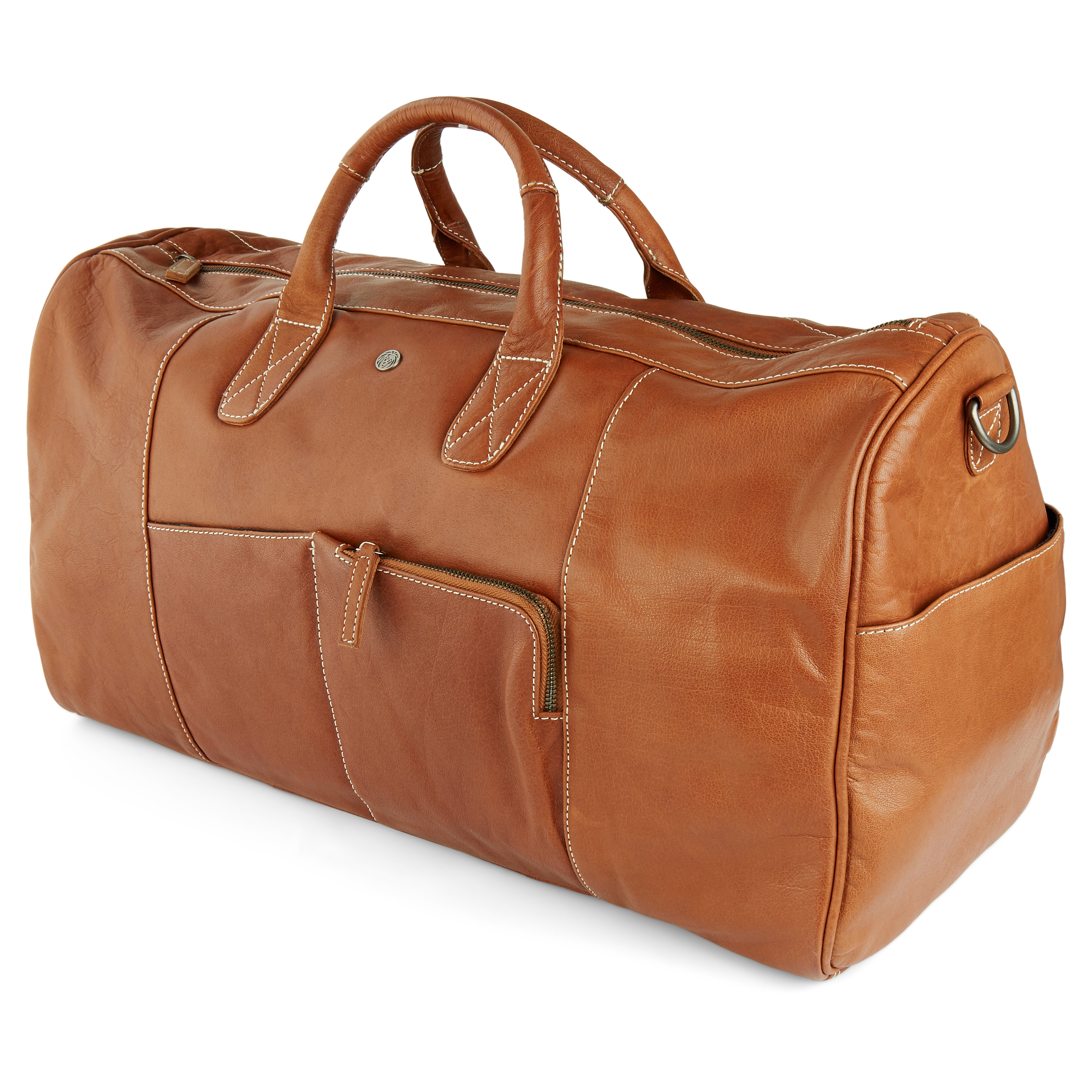 Oxford Classic Tan Weekender Leather Bag - 4