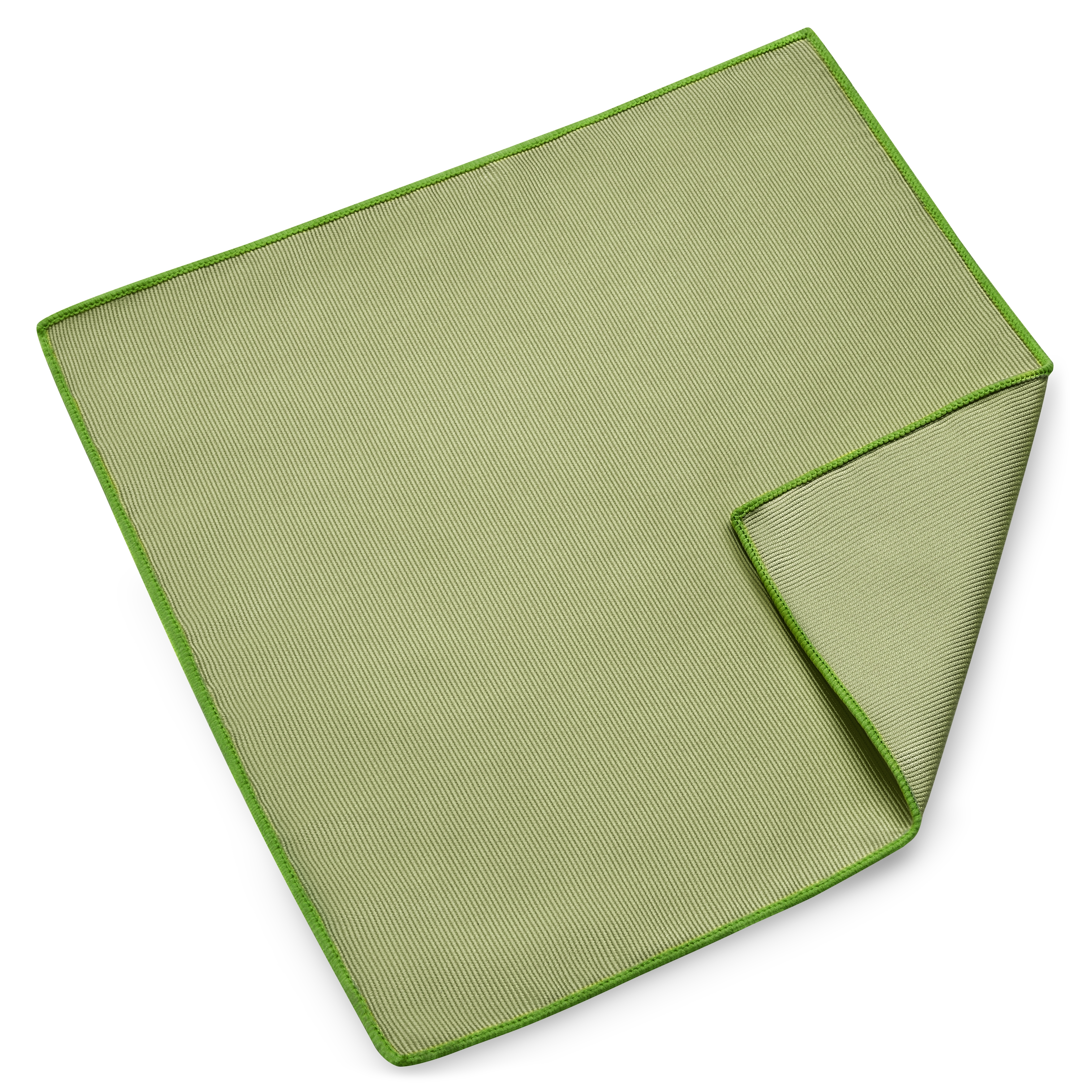 Pochette de costume vert clair en gros-grain - 4