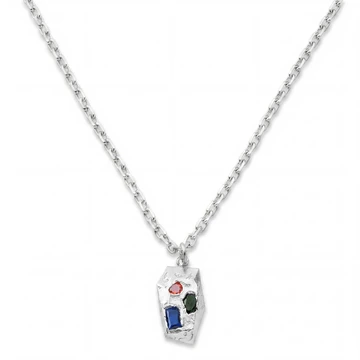 Hidden Gem | Phoenix collar mosaico en plata de ley 925 Hidden Gem | Phoenix collar mosaico en plata de ley 925