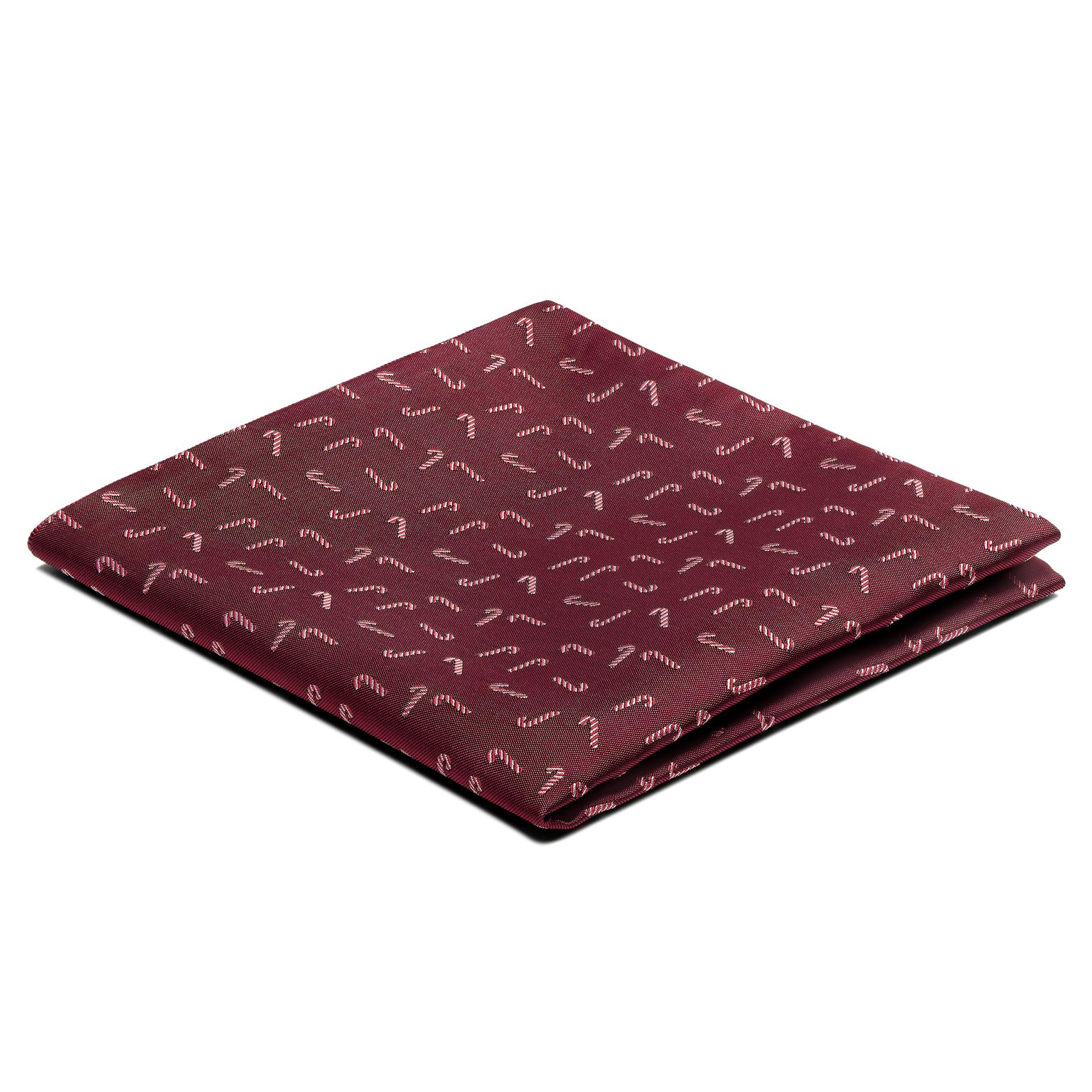 Lenço de Bolso Bengala Doce de Natal Bordeaux Lenço de Bolso Bengala Doce de Natal Bordeaux