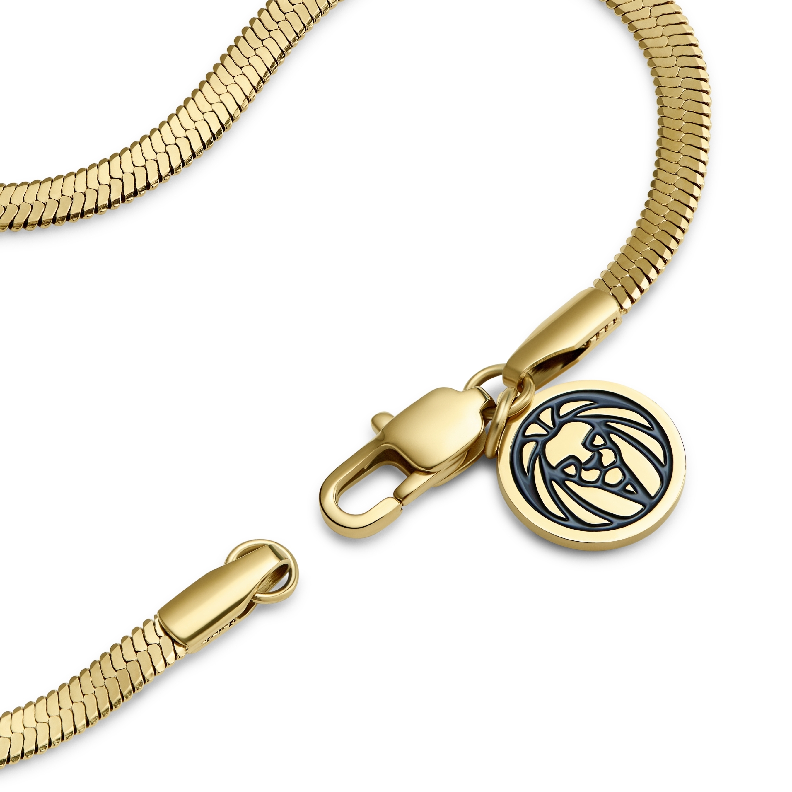 Essentials | 3 mm Gold-Tone Herringbone Chain Bracelet - 5