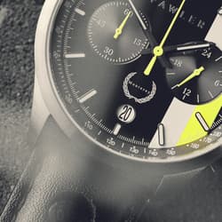 Monterey Orologio da corsa bianco e giallo Disponibile! Fawler