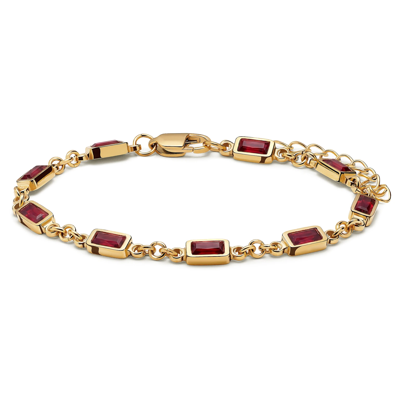 Prism | Rødt gulltonet armbånd med krystallglass Prism | Rødt gulltonet armbånd med krystallglass