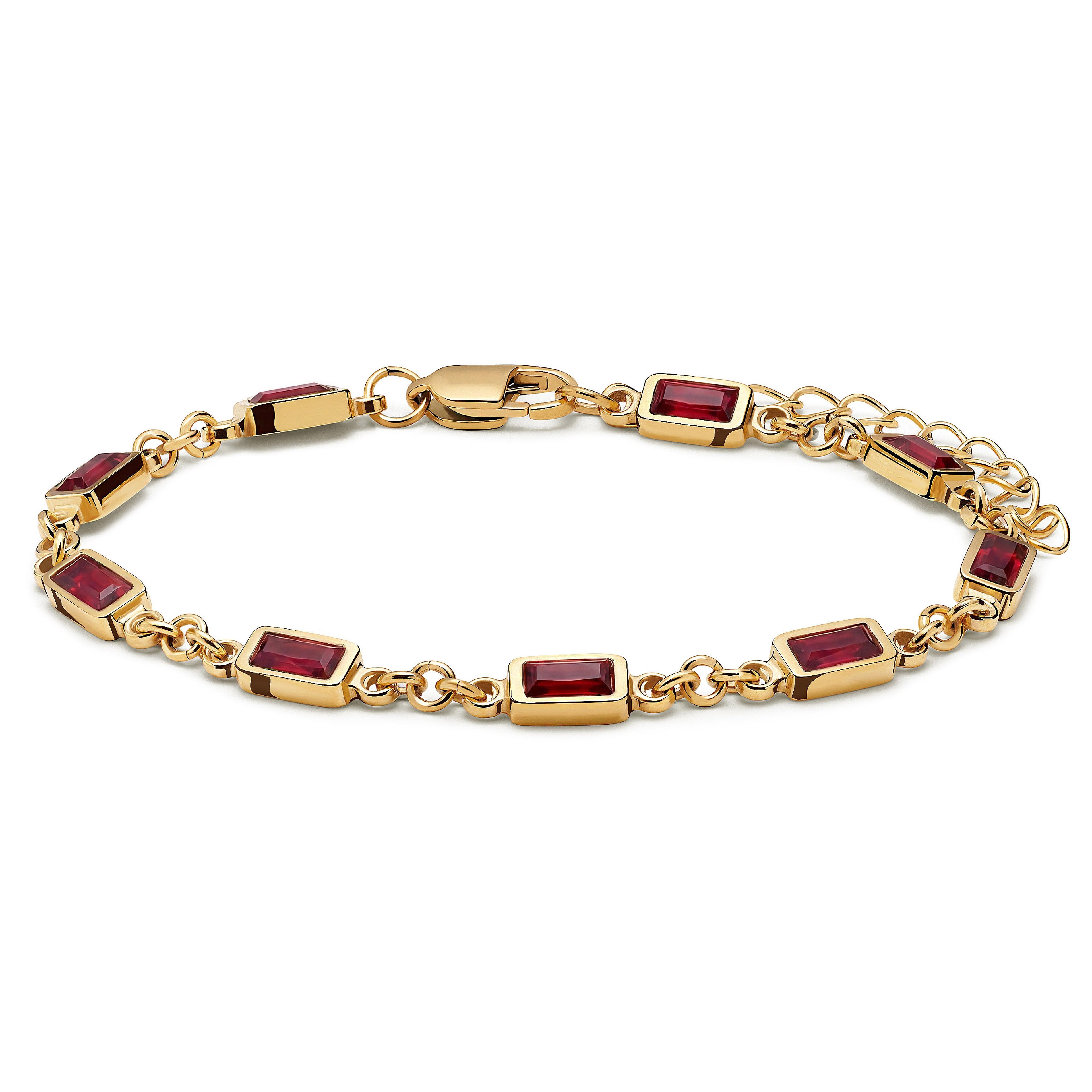 Prism | Rotes goldfarbenes Kristallglas-Edelstein-Armband Prism | Rotes goldfarbenes Kristallglas-Edelstein-Armband
