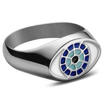 Evil Eye | Silberfarbener Siegelring Evil Eye | Silberfarbener Siegelring