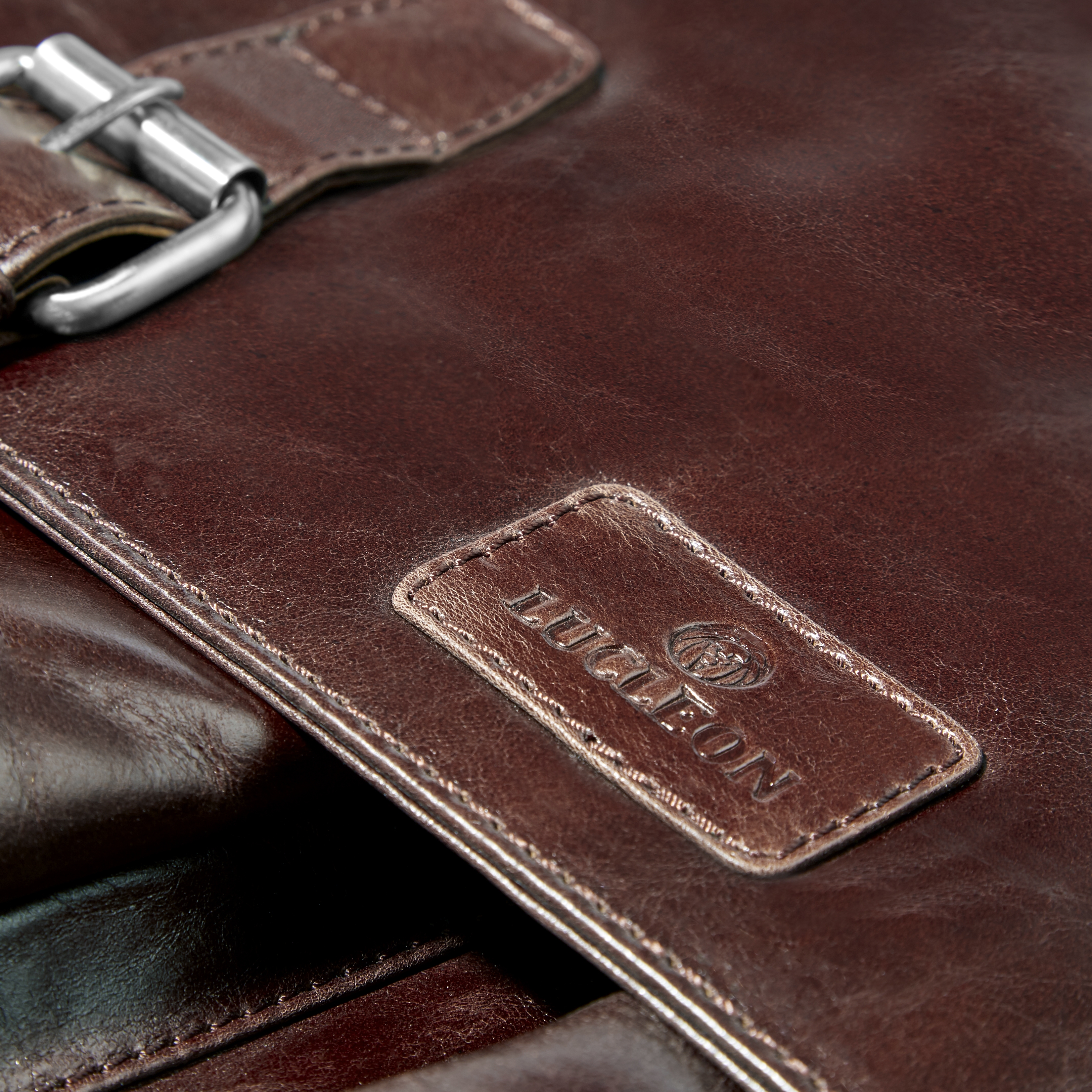 Brown Jasper Messenger Leather Bag - 11
