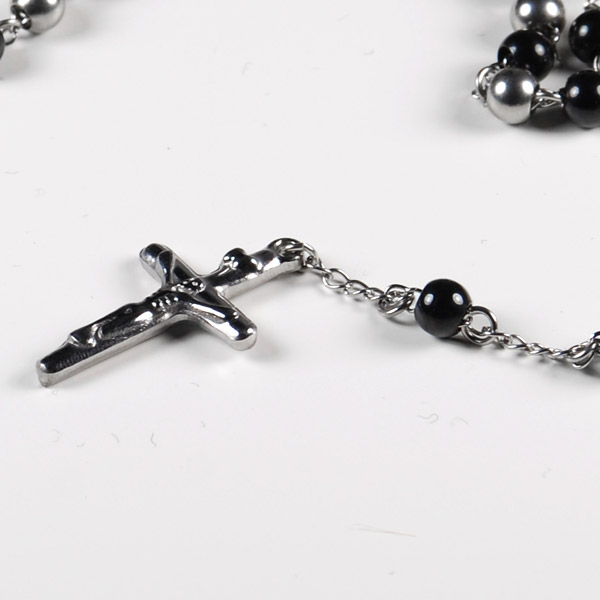 Sort/Blank Rosenkrans Halskæde - 2