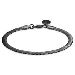 Essentials | 5 mm Gunmetal Black Herringbone Chain Bracelet