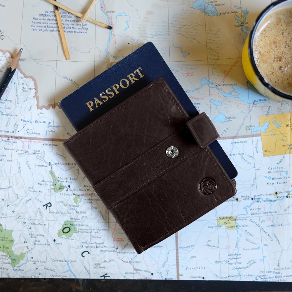 hover: Montreal Vertical Brown RFID Leather Wallet hover: Montreal Vertical Brown RFID Leather Wallet